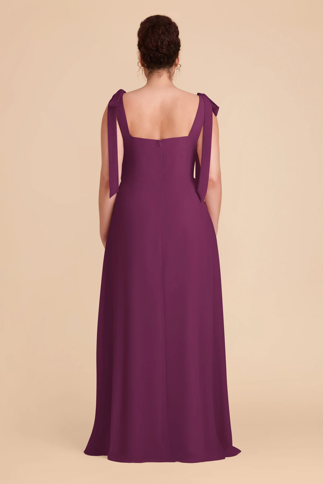Alex Chiffon Dress - Fig - Image 10