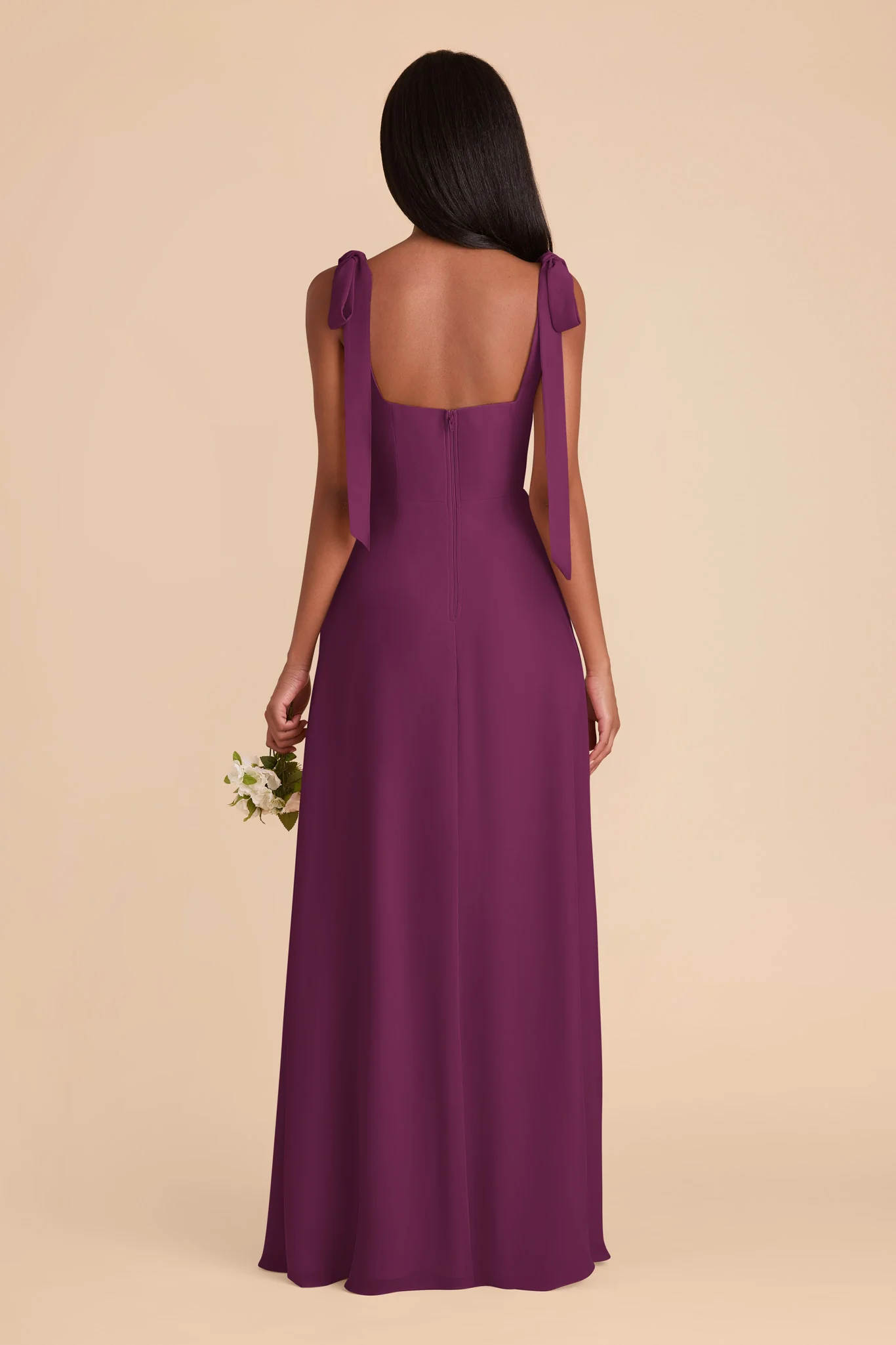Alex Chiffon Dress - Fig - Image 6