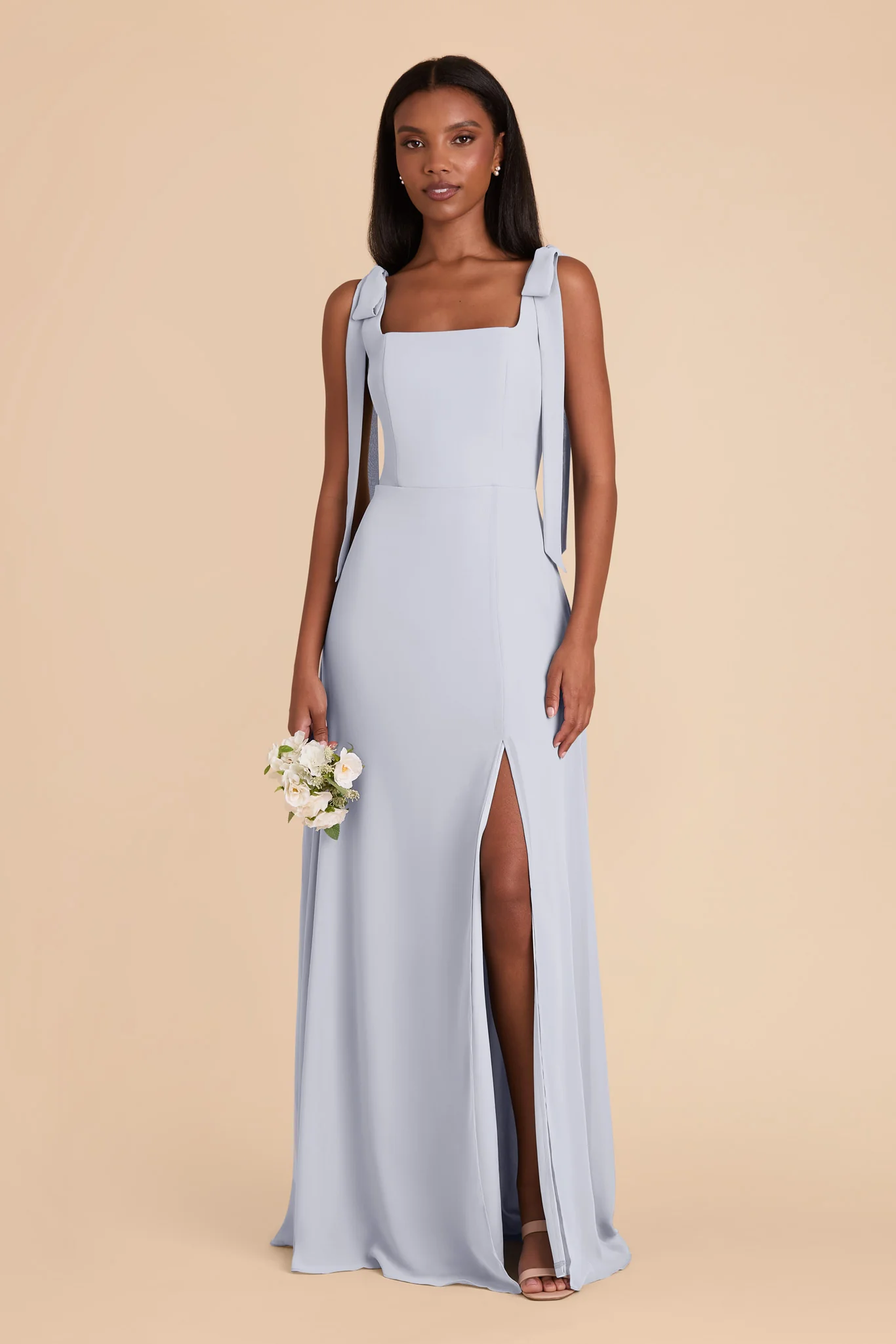 Alex Chiffon Dress - Ice Blue