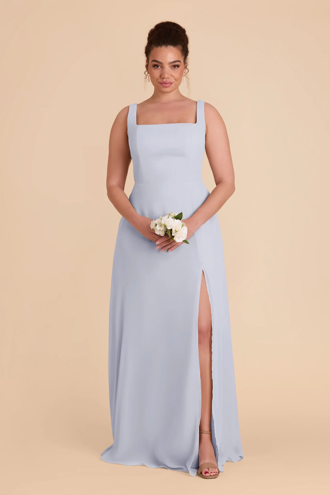 Alex Chiffon Dress - Ice Blue - Image 3