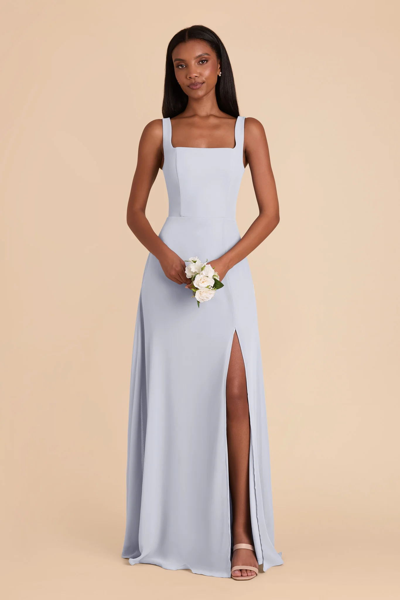 Alex Chiffon Dress - Ice Blue - Image 5