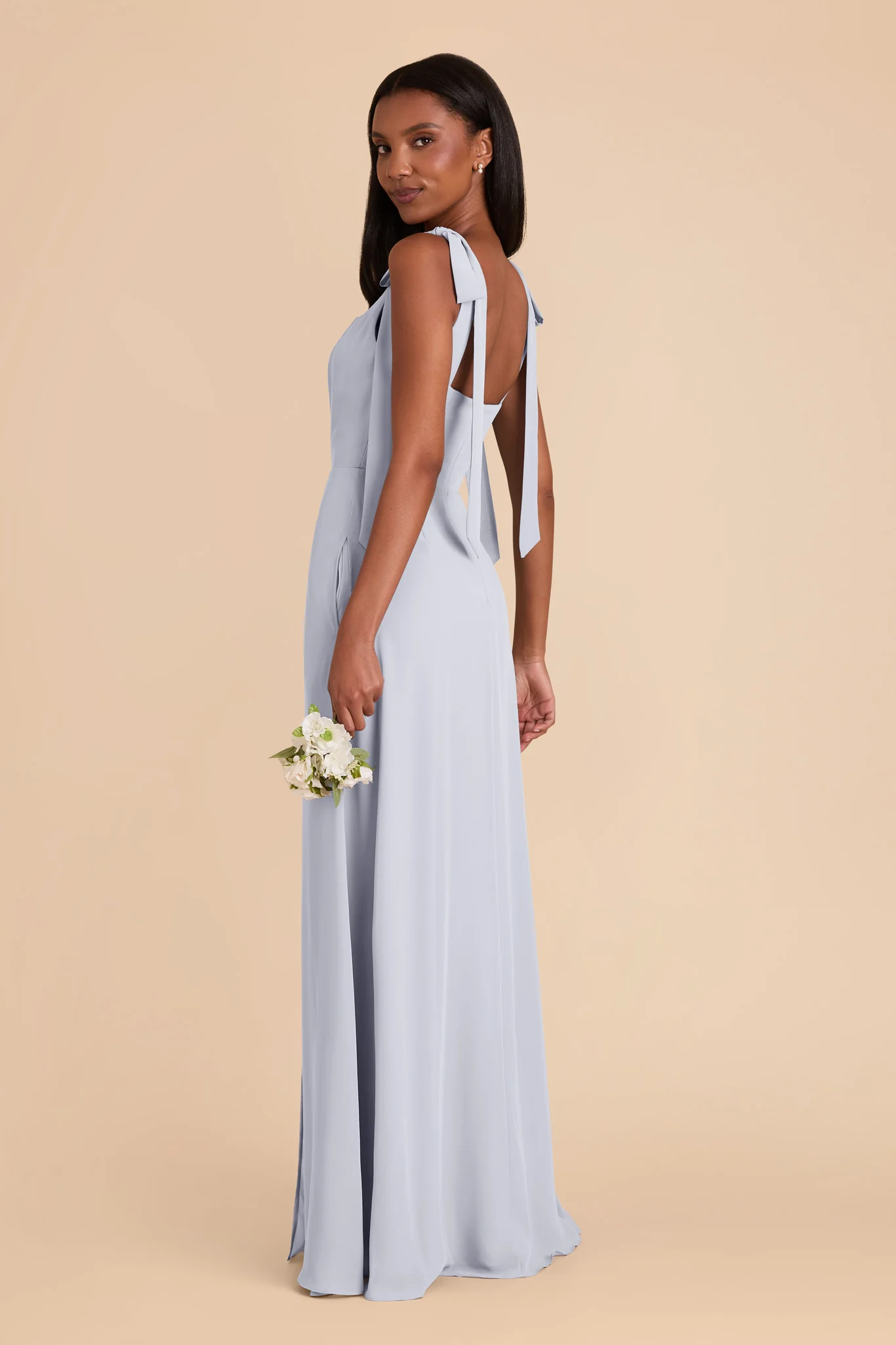 Alex Chiffon Dress - Ice Blue - Image 6