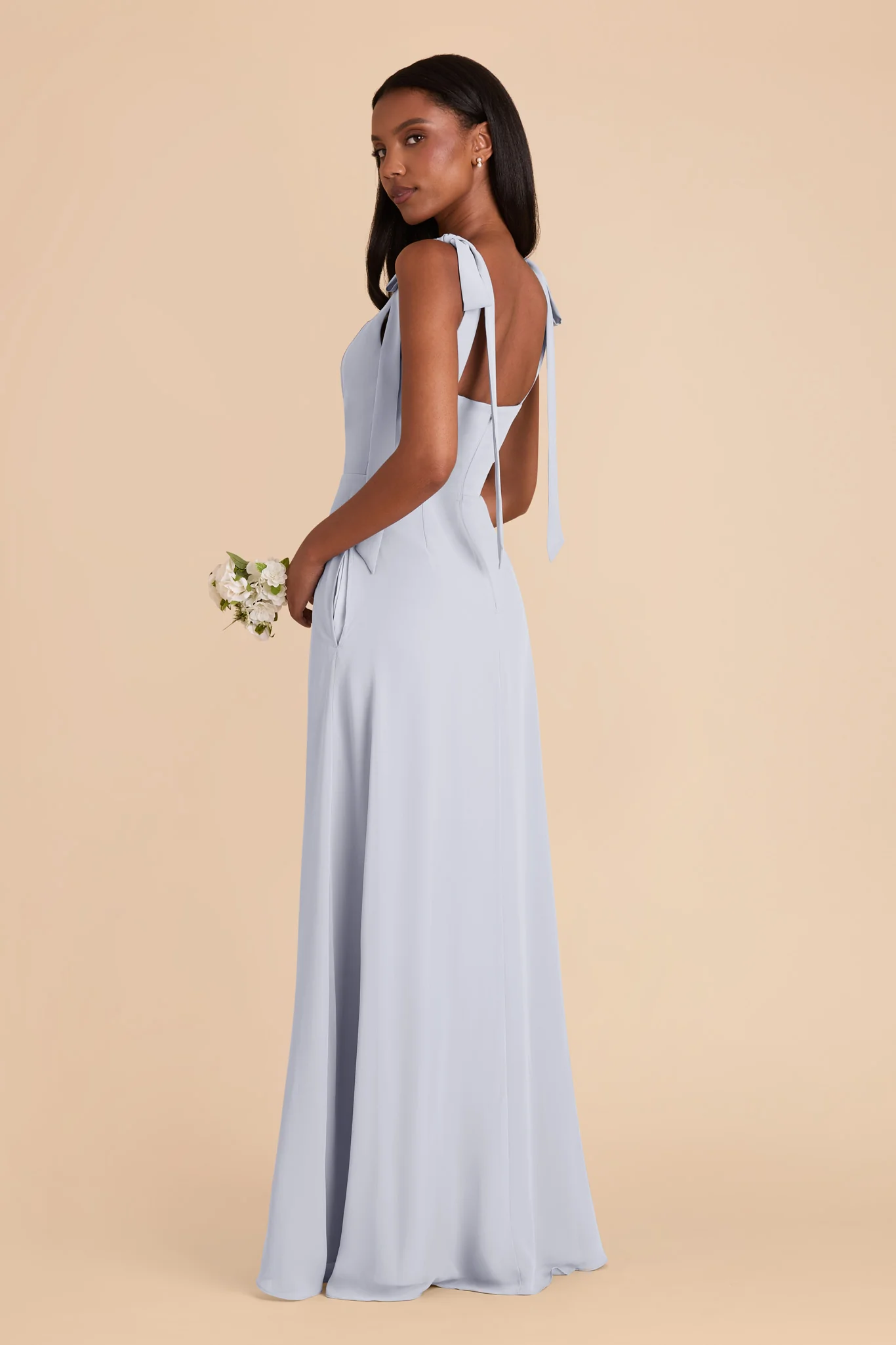 Alex Chiffon Dress - Ice Blue - Image 7