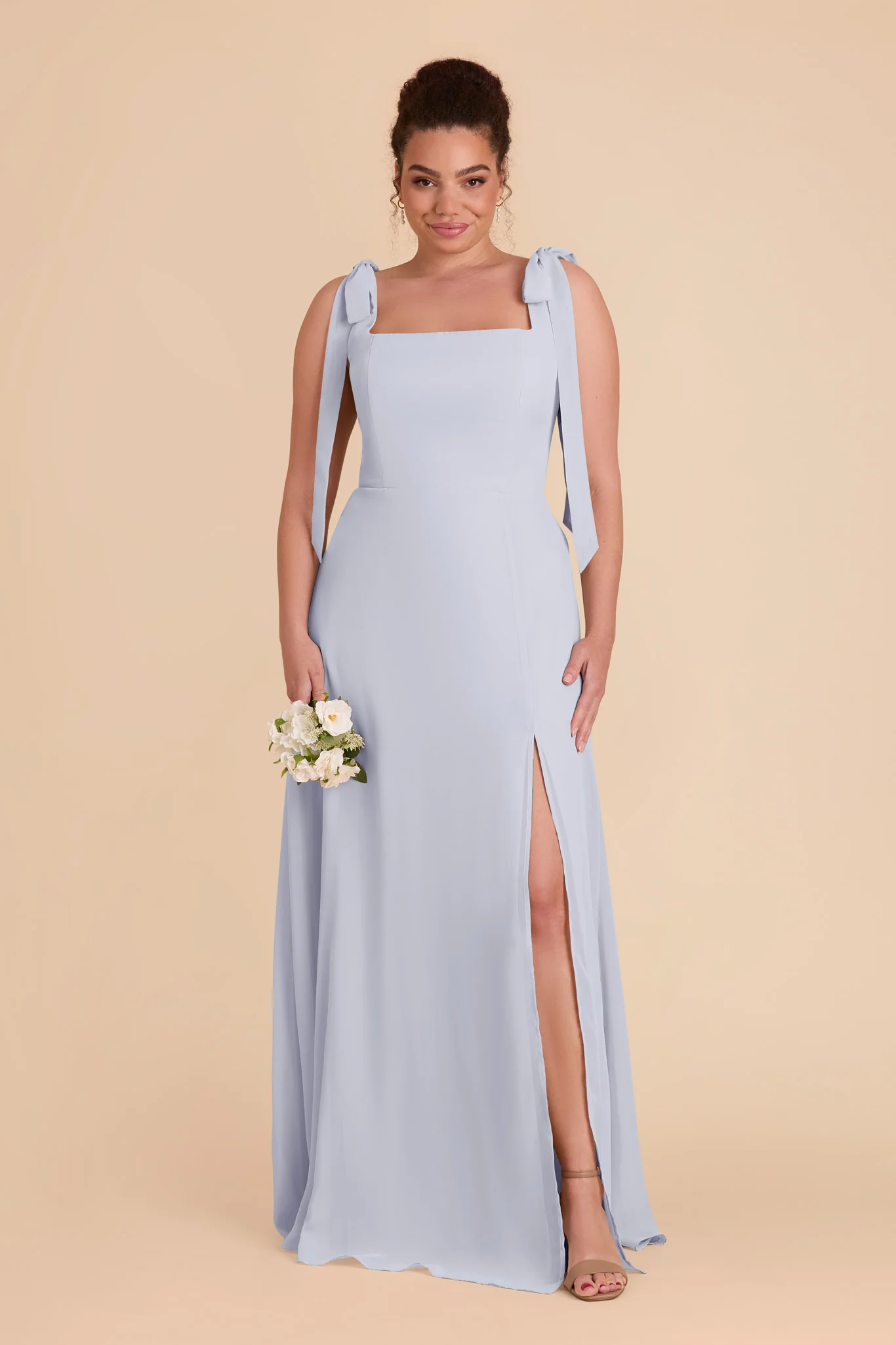 Alex Chiffon Dress - Ice Blue - Image 9