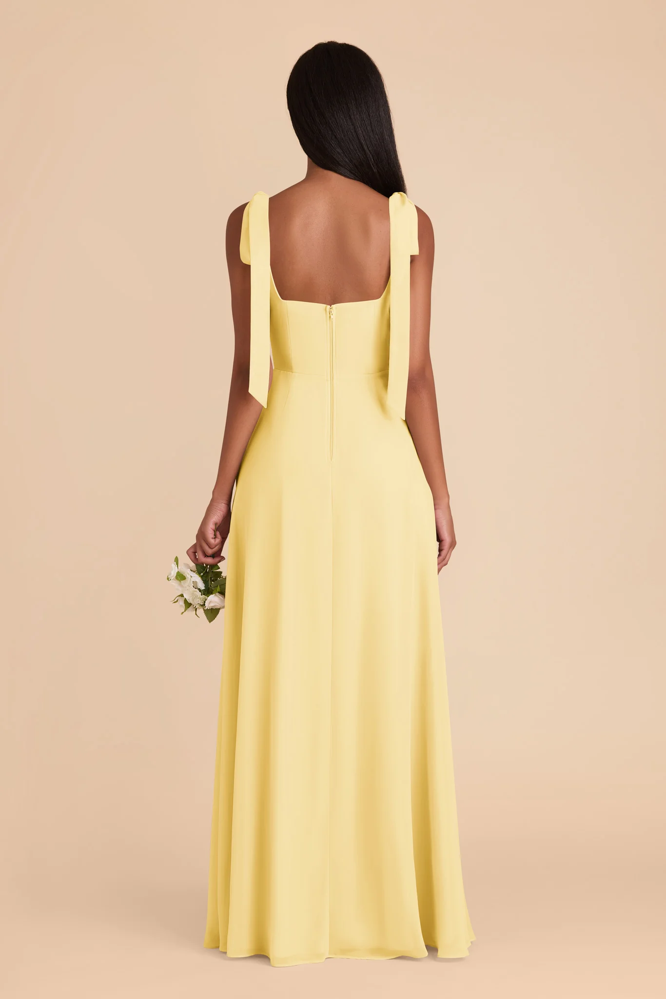 Alex Chiffon Dress - Lemon Sorbet - Image 4