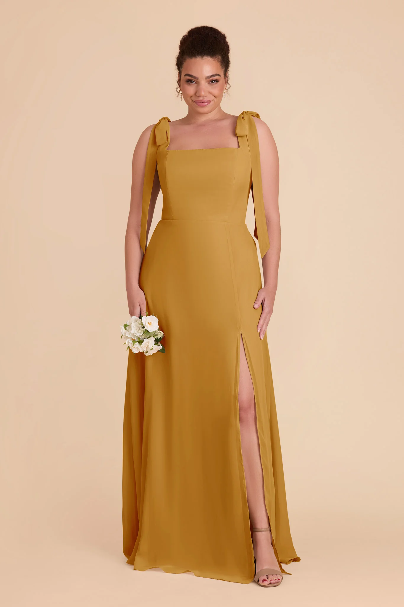 Alex Chiffon Dress - Marigold - Image 10