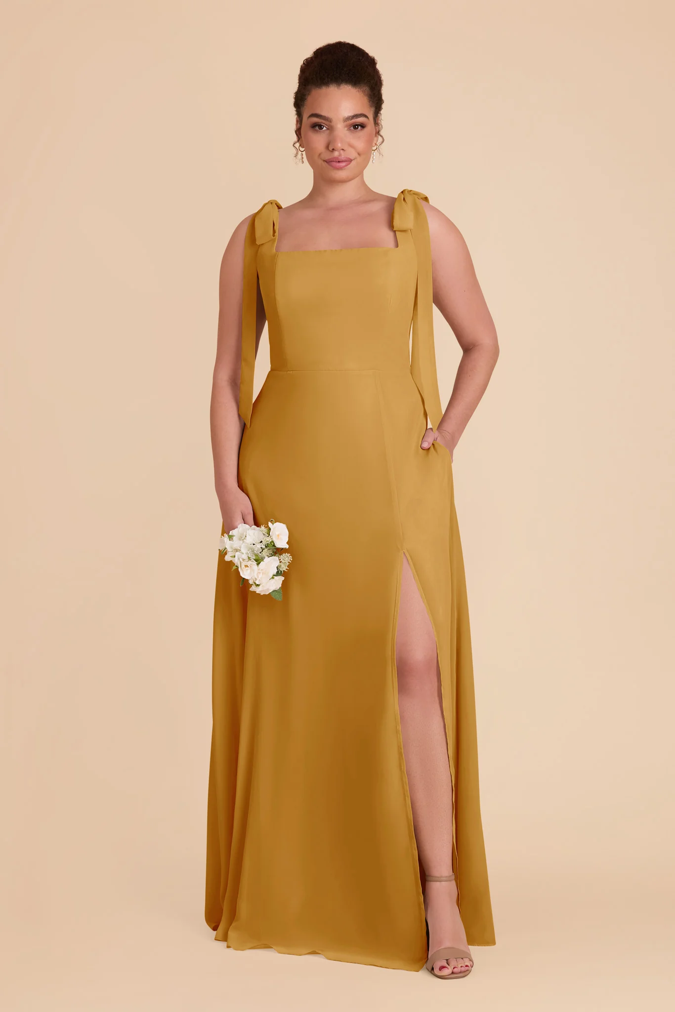 Alex Chiffon Dress - Marigold - Image 6