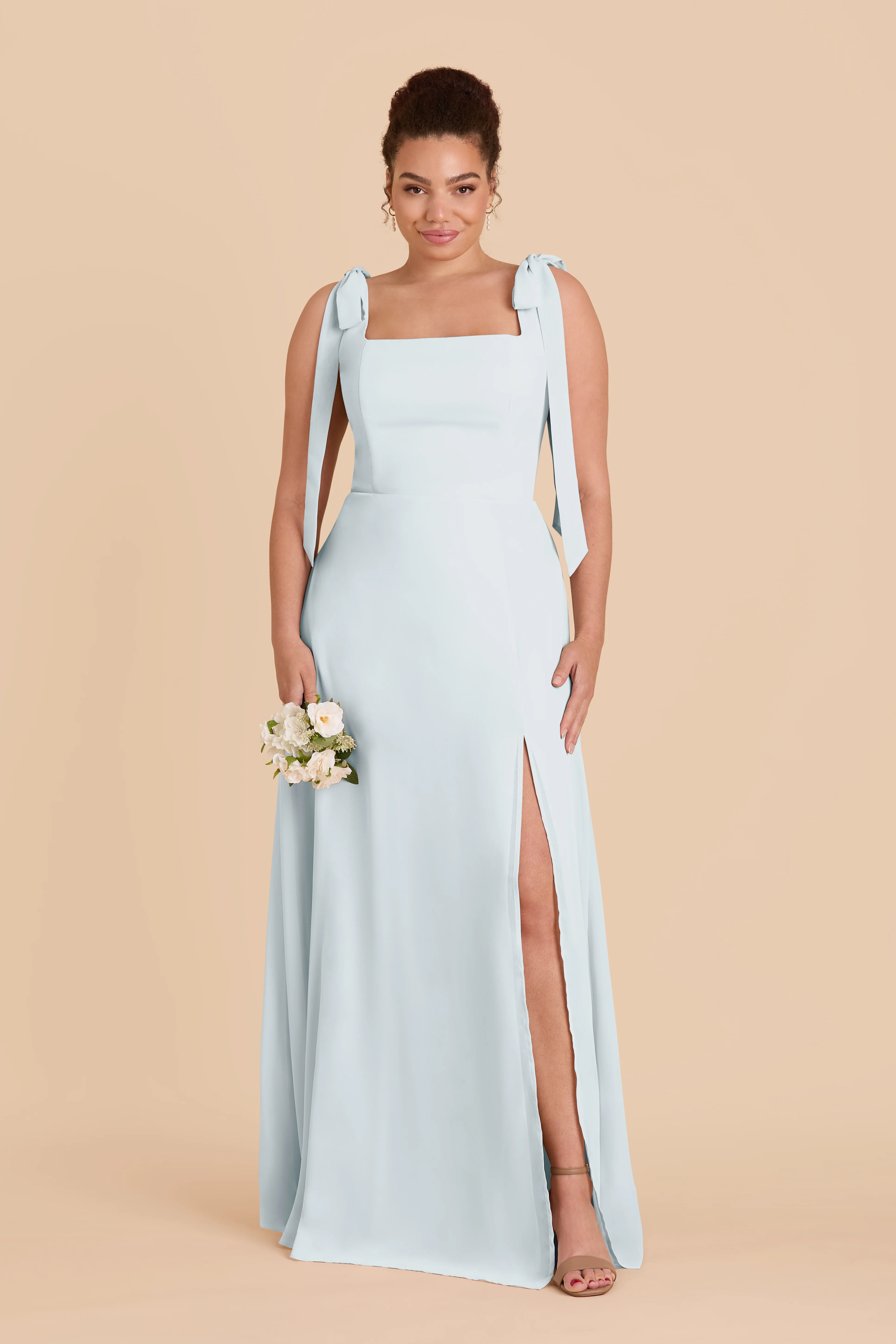 Alex Chiffon Dress - Mist Blue - Image 2