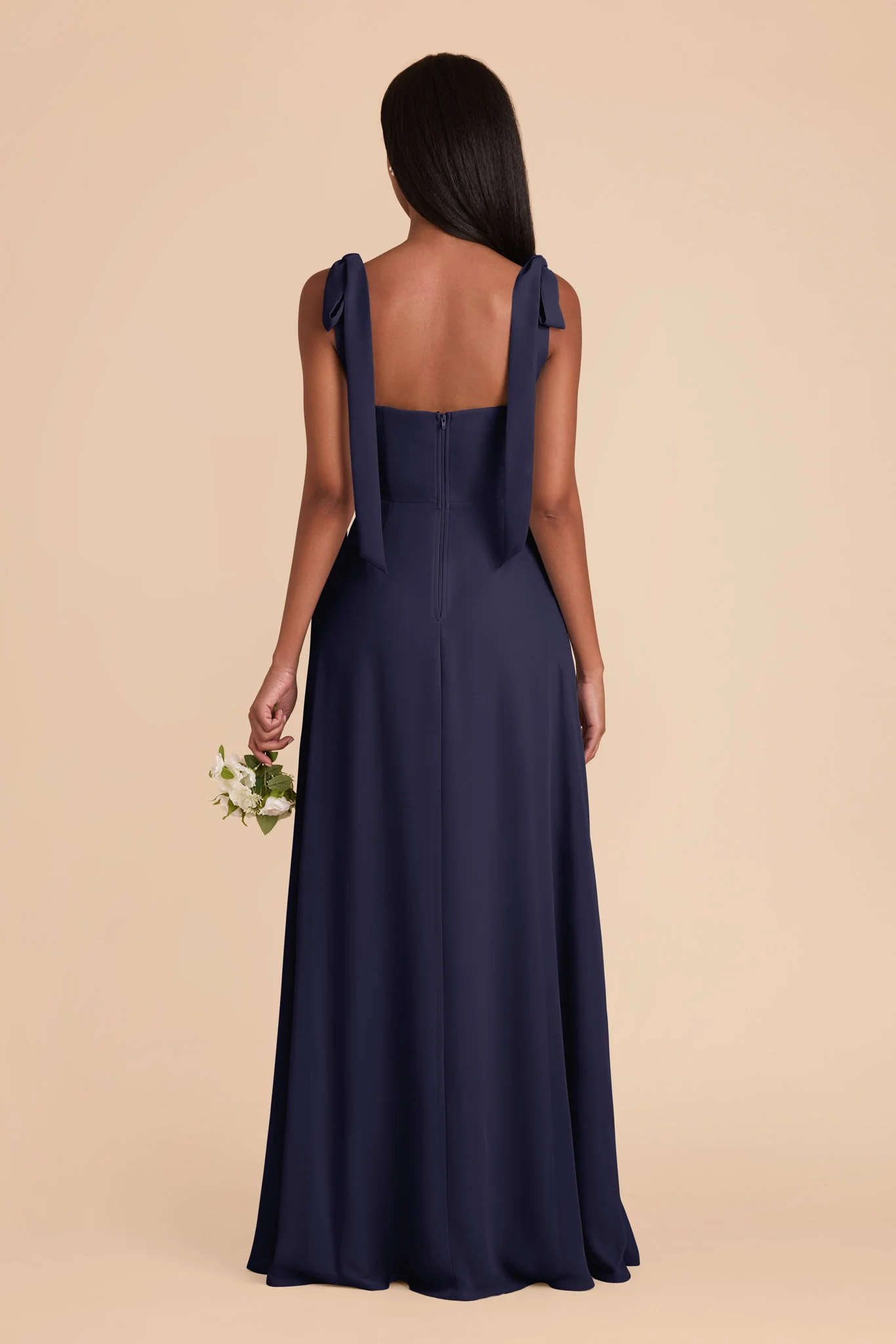Alex Chiffon Dress - Navy - Image 7