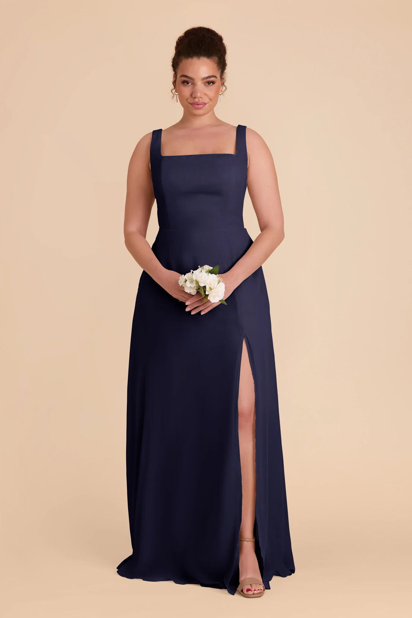 Alex Chiffon Dress - Navy - Image 8