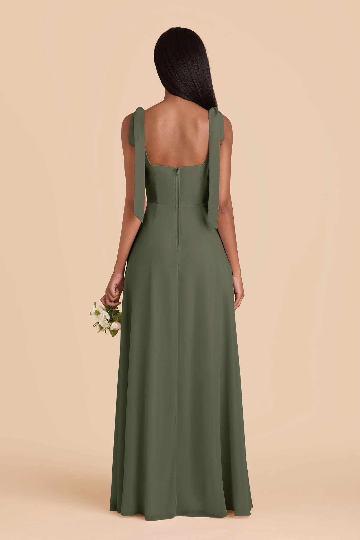 Alex Chiffon Dress - Olive - Image 6