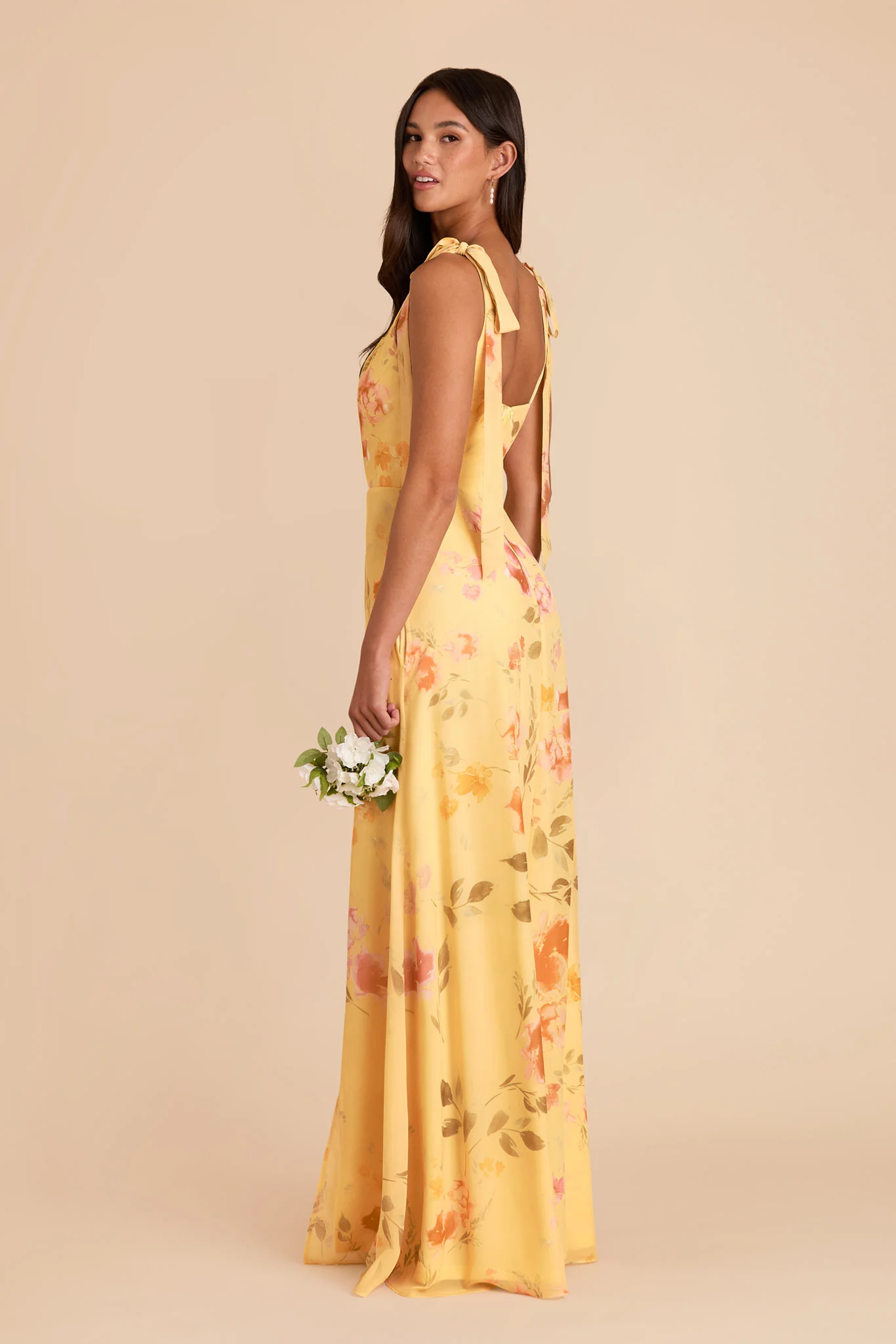 Alex Chiffon Dress - Pale Yellow Rococo Floral - Image 5