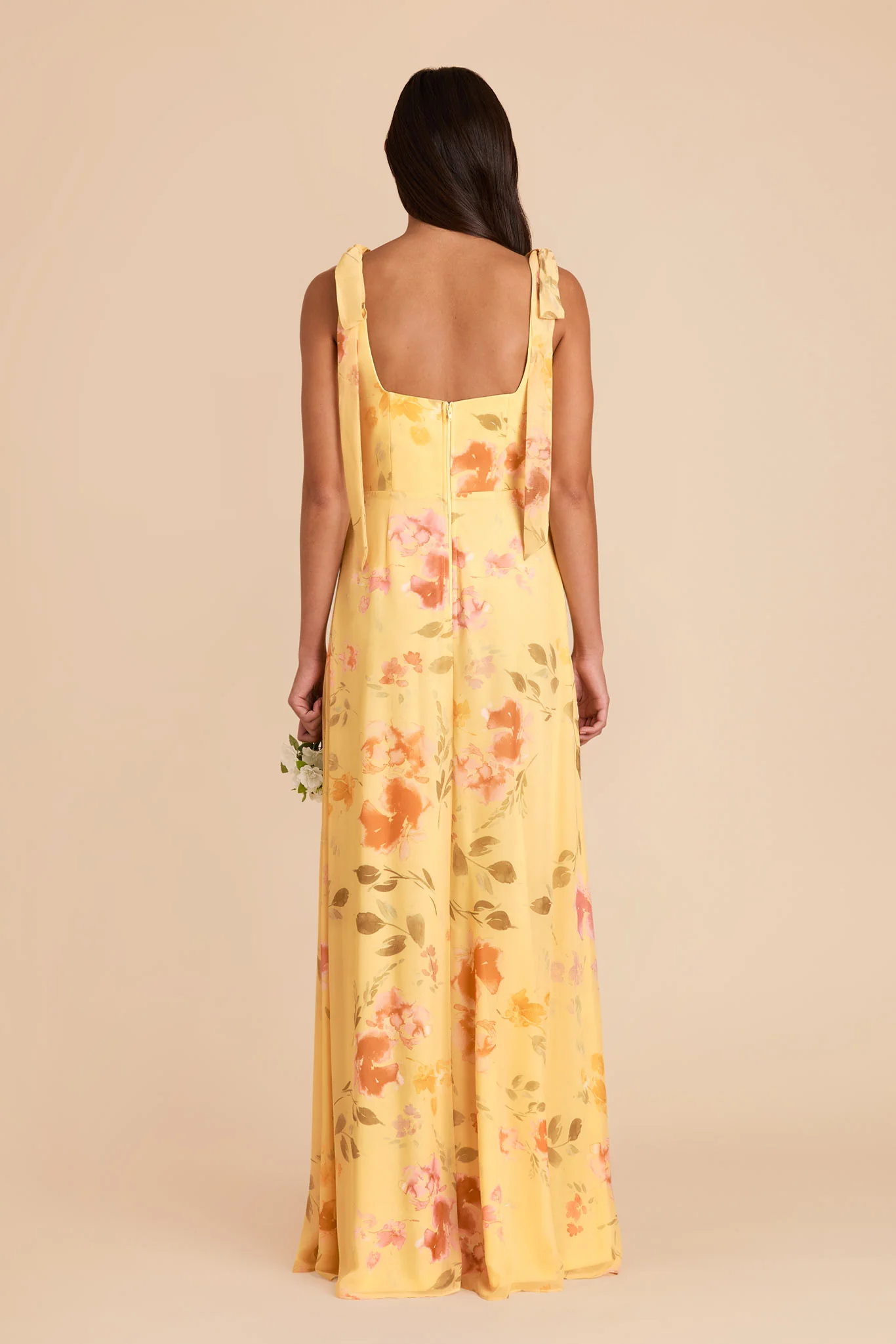 Alex Chiffon Dress - Pale Yellow Rococo Floral - Image 6