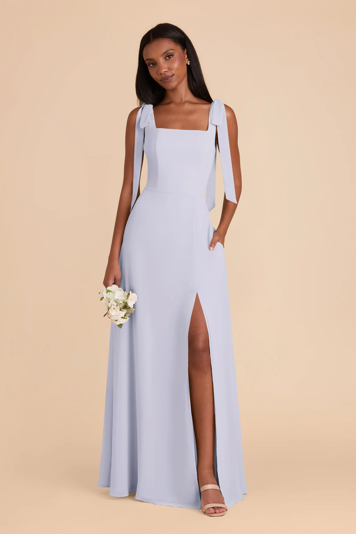 Alex Chiffon Dress - Periwinkle Blue - Image 3