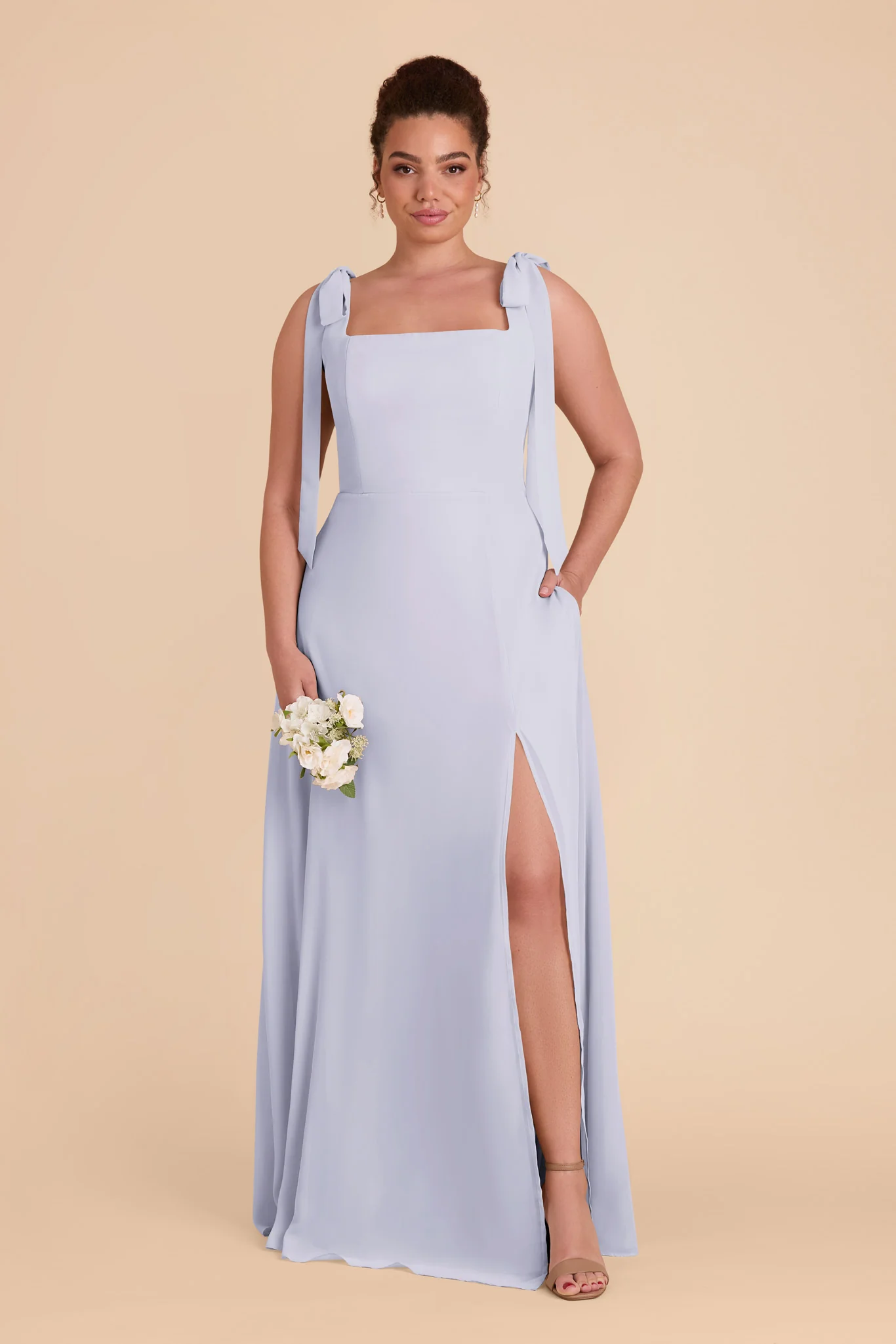 Alex Chiffon Dress - Periwinkle Blue - Image 9