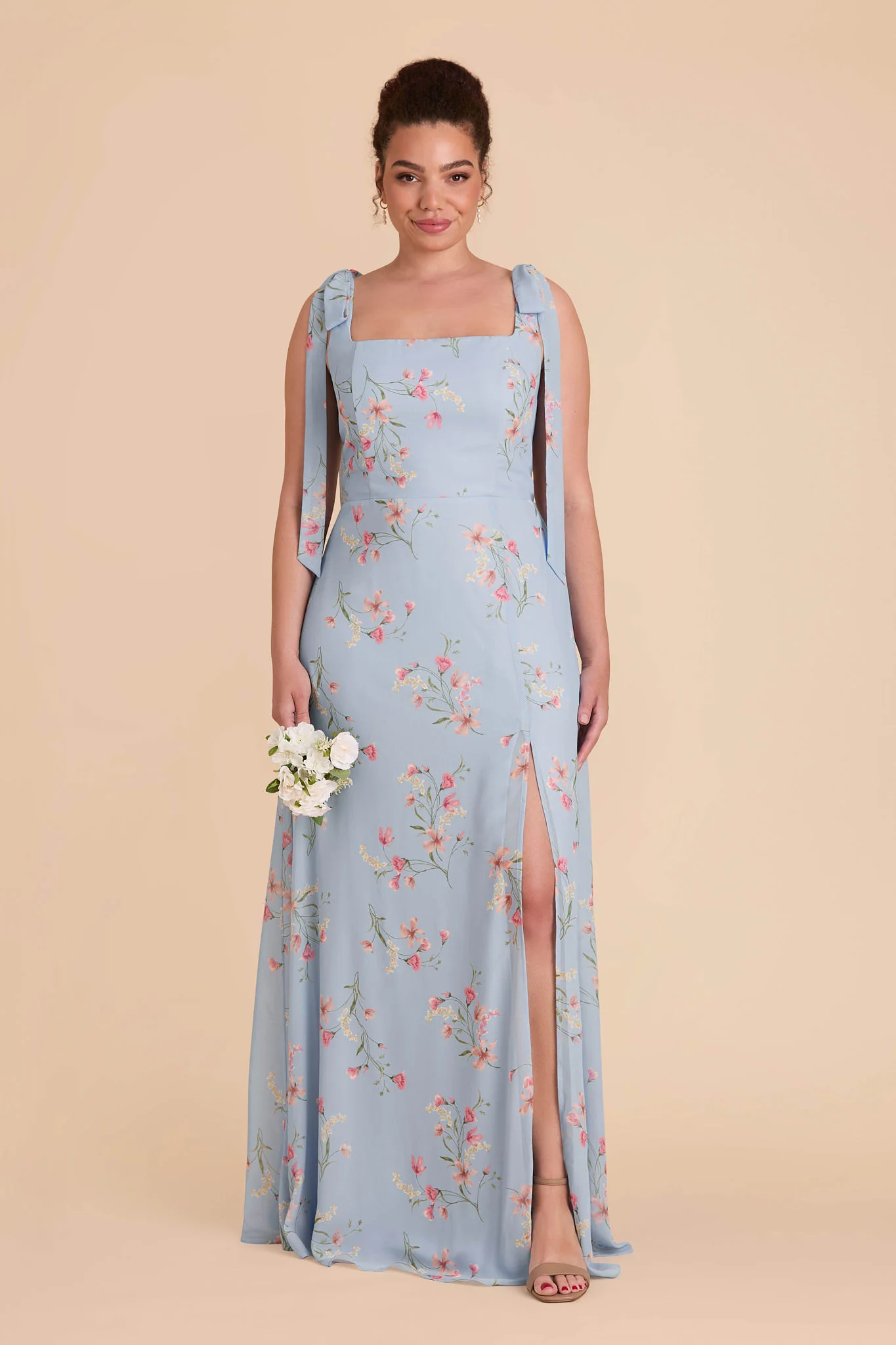Alex Chiffon Dress - Periwinkle Blue Le Fleur - Image 2