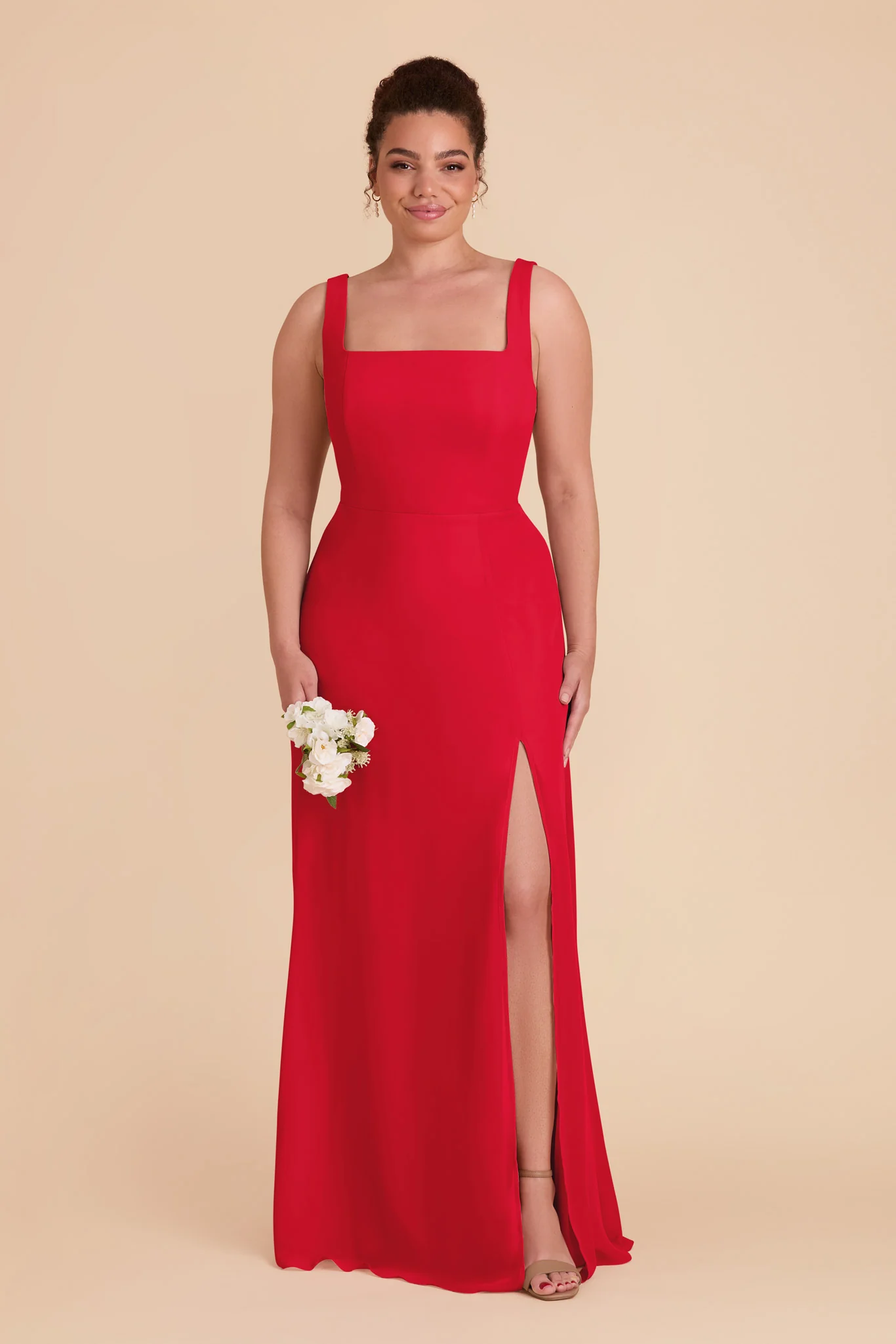 Alex Chiffon Dress - Ruby Red - Image 3
