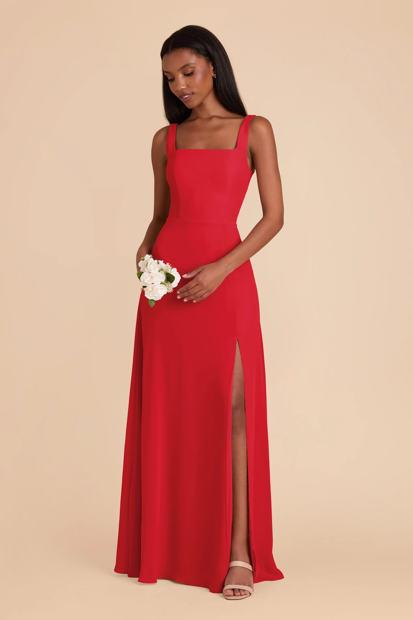 Alex Chiffon Dress - Ruby Red - Image 4
