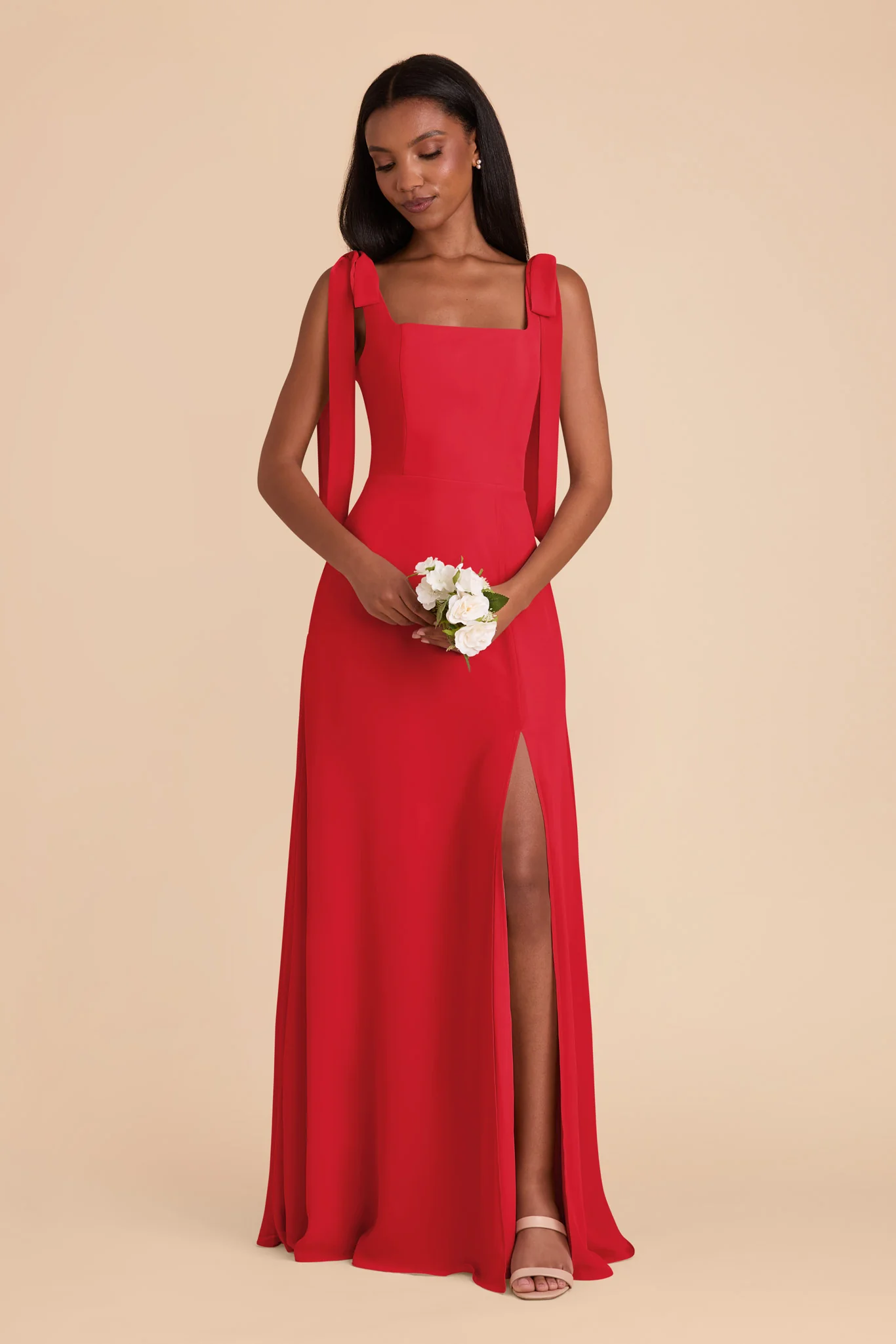 Alex Chiffon Dress - Ruby Red - Image 5
