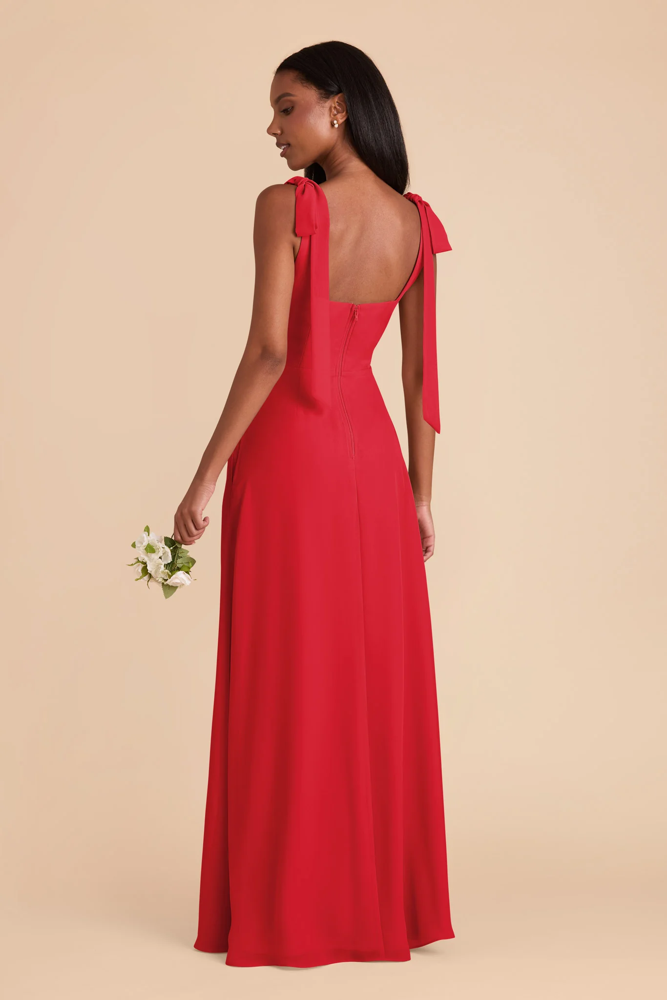 Alex Chiffon Dress - Ruby Red - Image 6