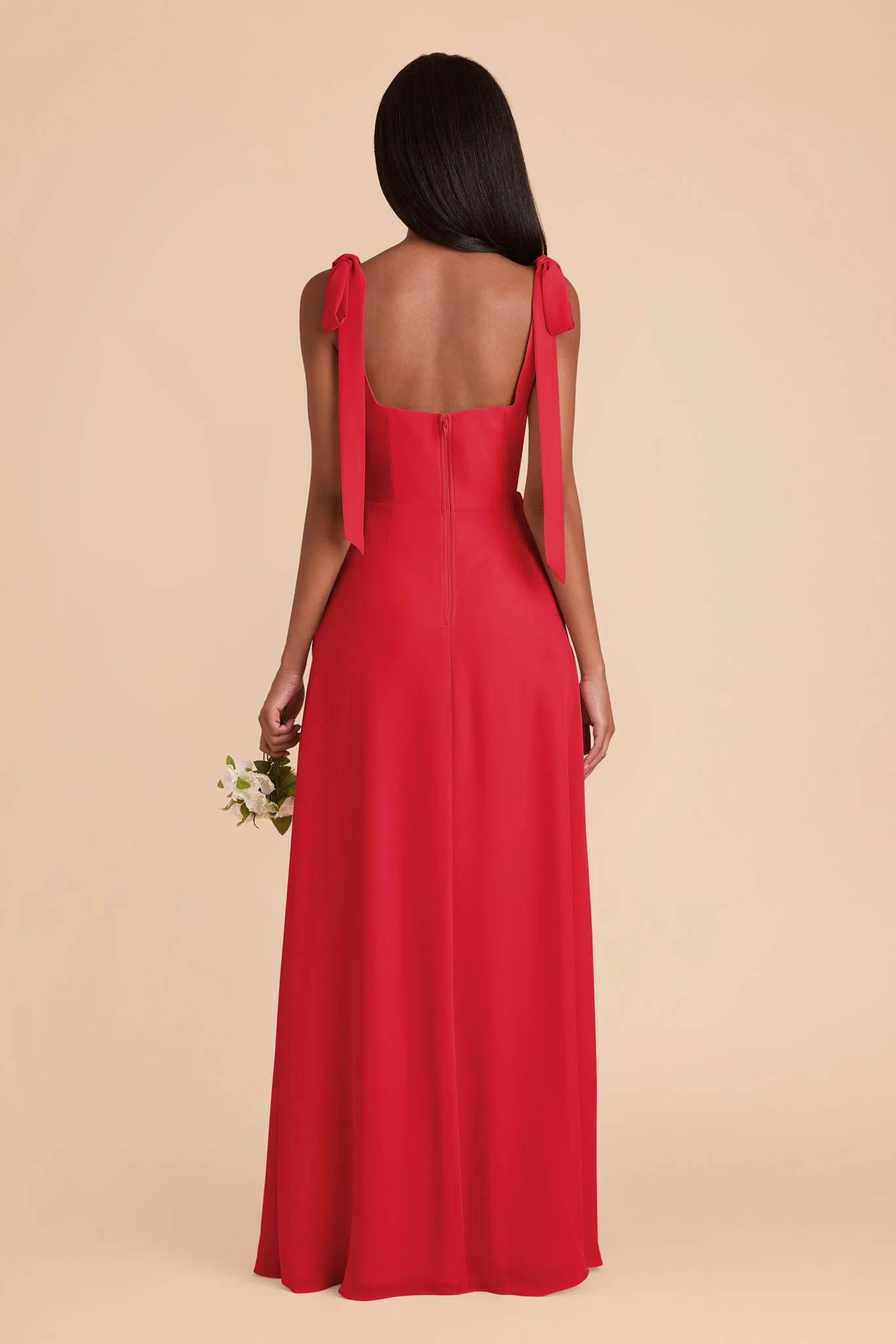 Alex Chiffon Dress - Ruby Red - Image 7