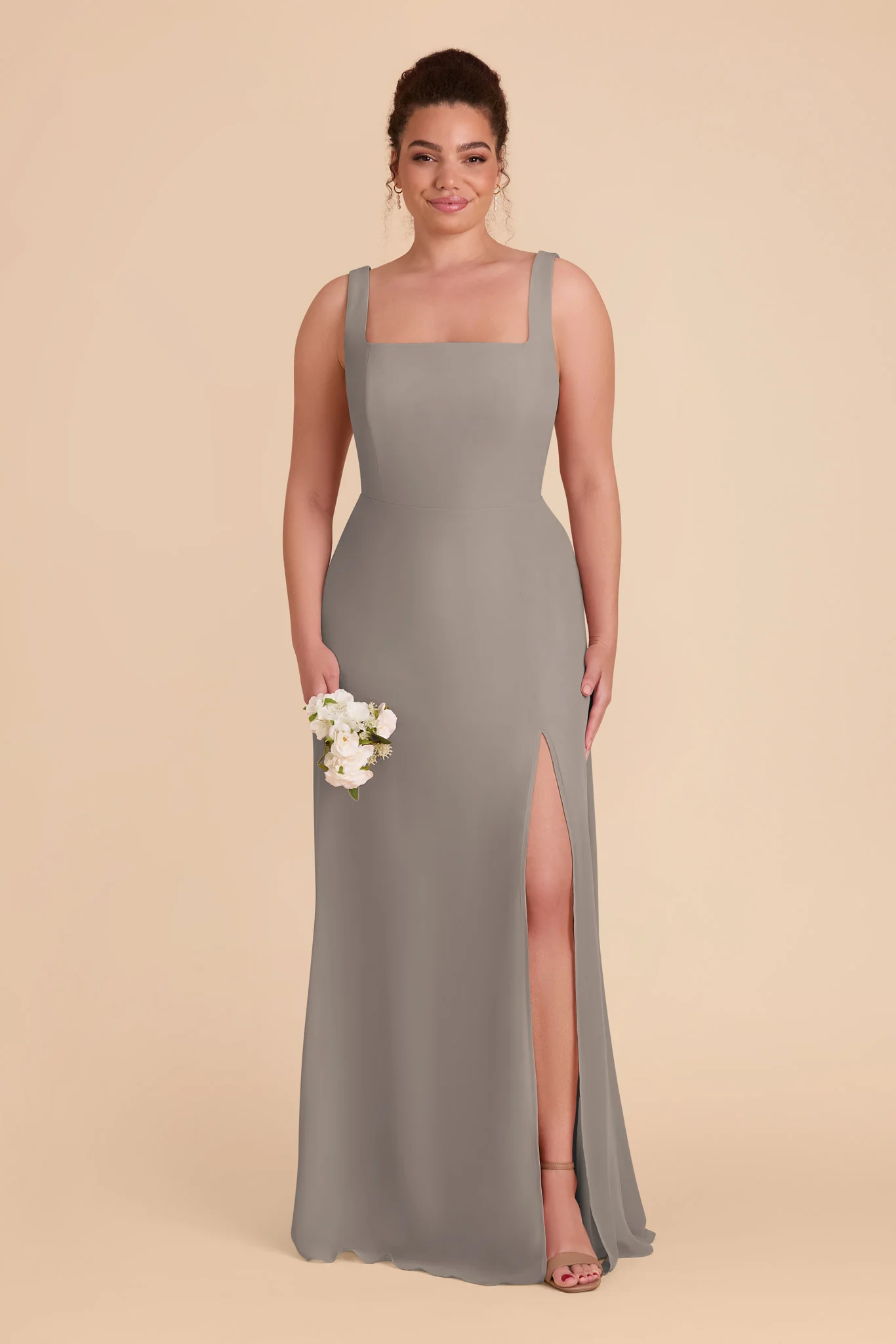 Alex Chiffon Dress - Silver - Image 2
