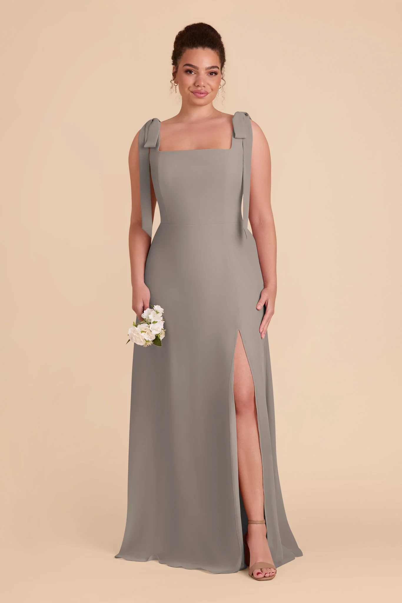 Alex Chiffon Dress - Silver - Image 8