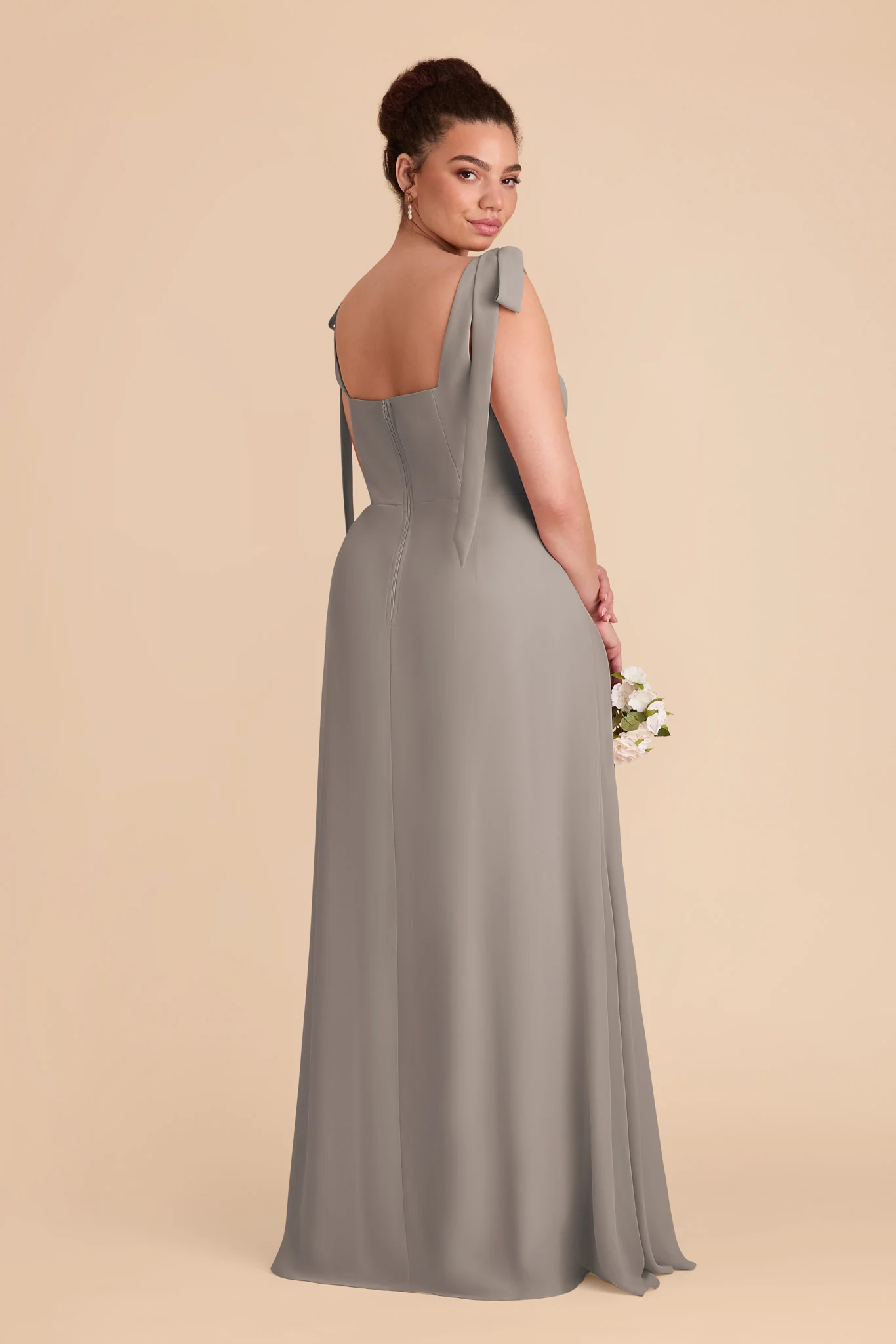 Alex Chiffon Dress - Silver - Image 9