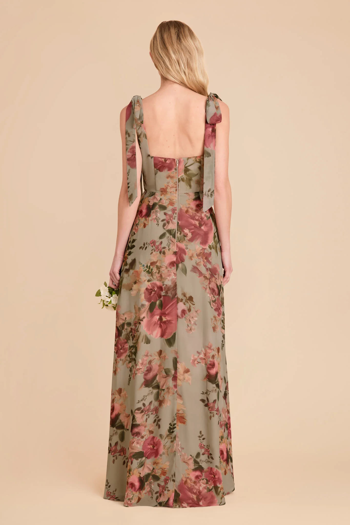 Alex Chiffon Dress - Silver Sage Painted Botanics - Image 5