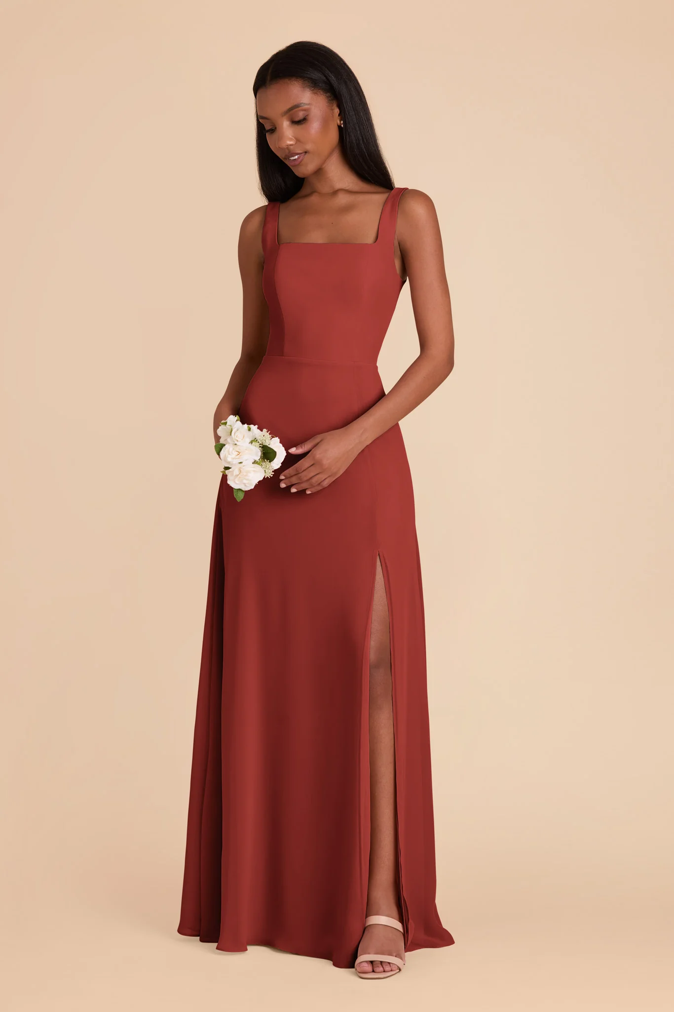 Alex Chiffon Dress - Spice - Image 4