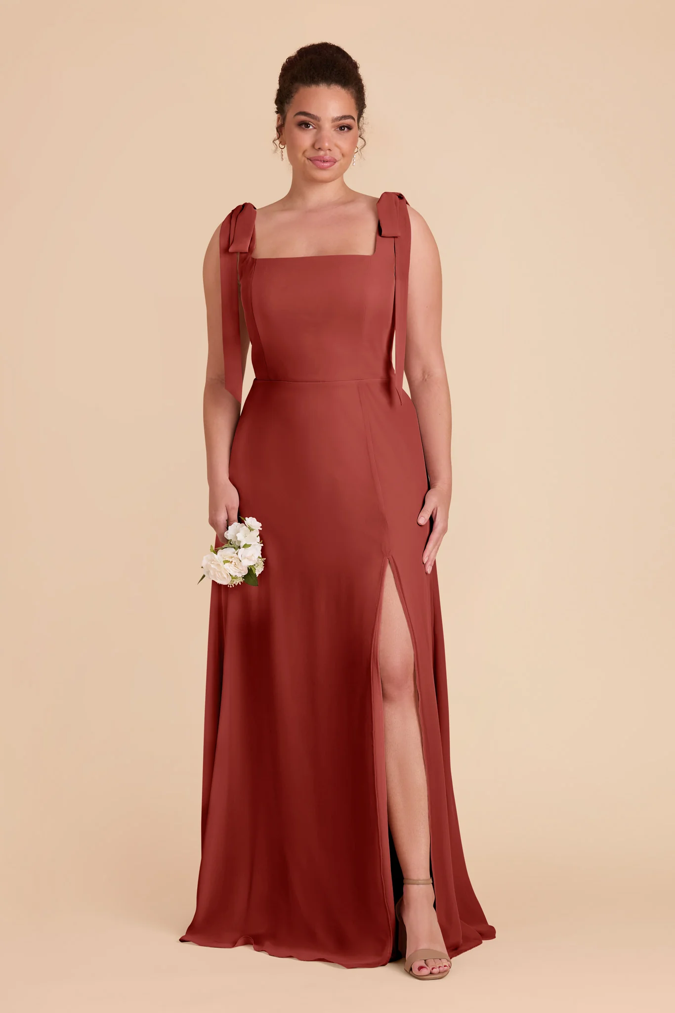 Alex Chiffon Dress - Spice - Image 7