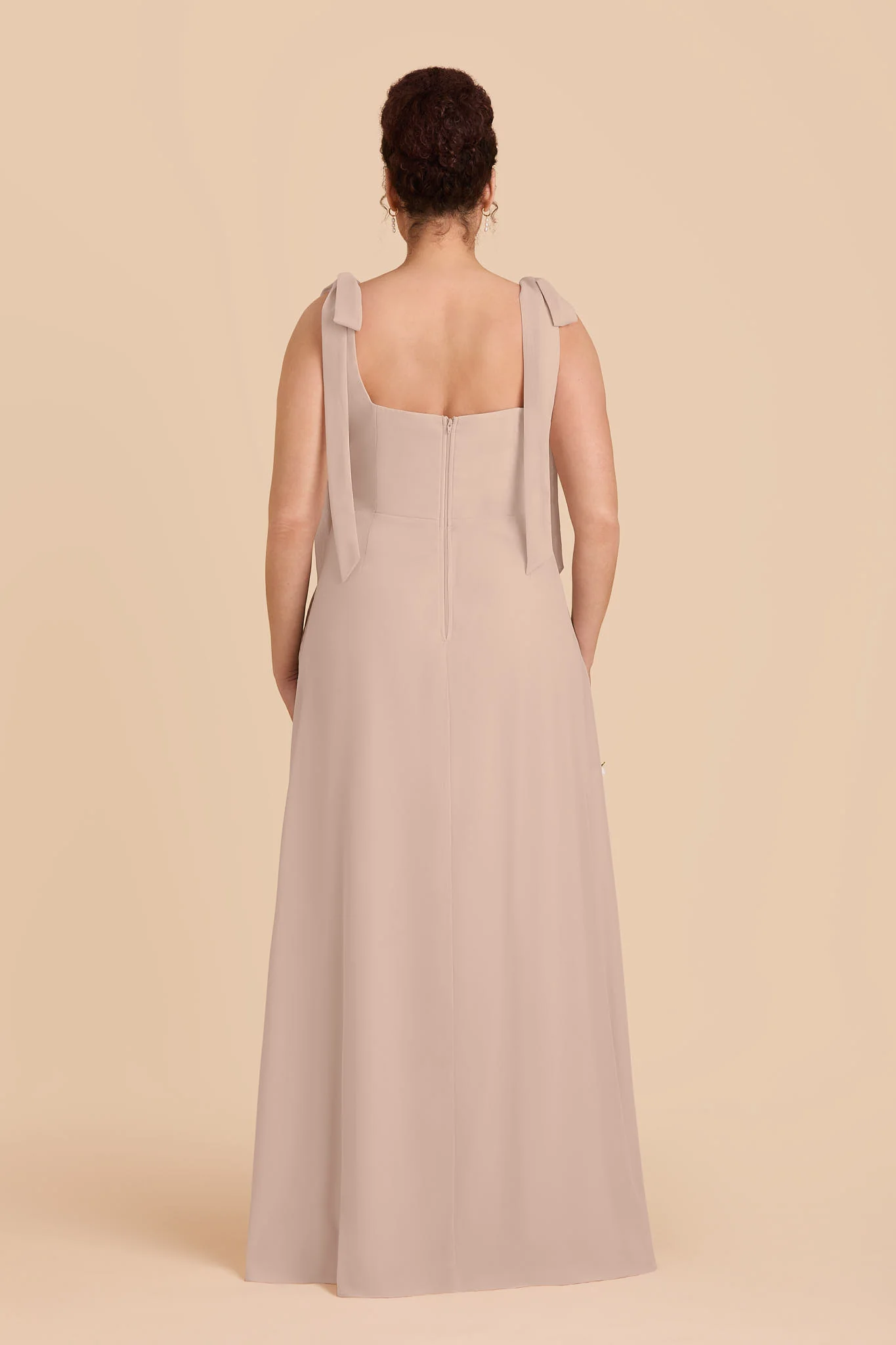Alex Chiffon Dress - Taupe - Image 10