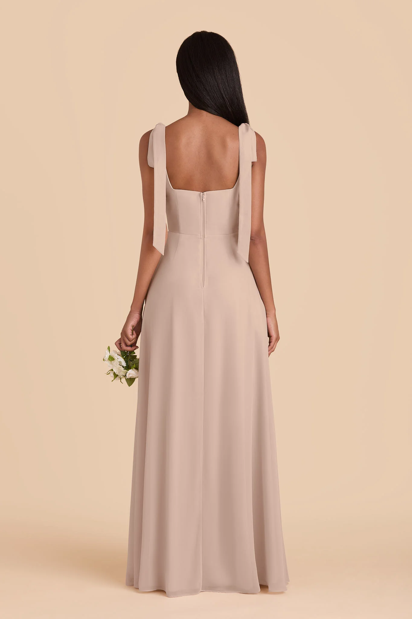 Alex Chiffon Dress - Taupe - Image 6