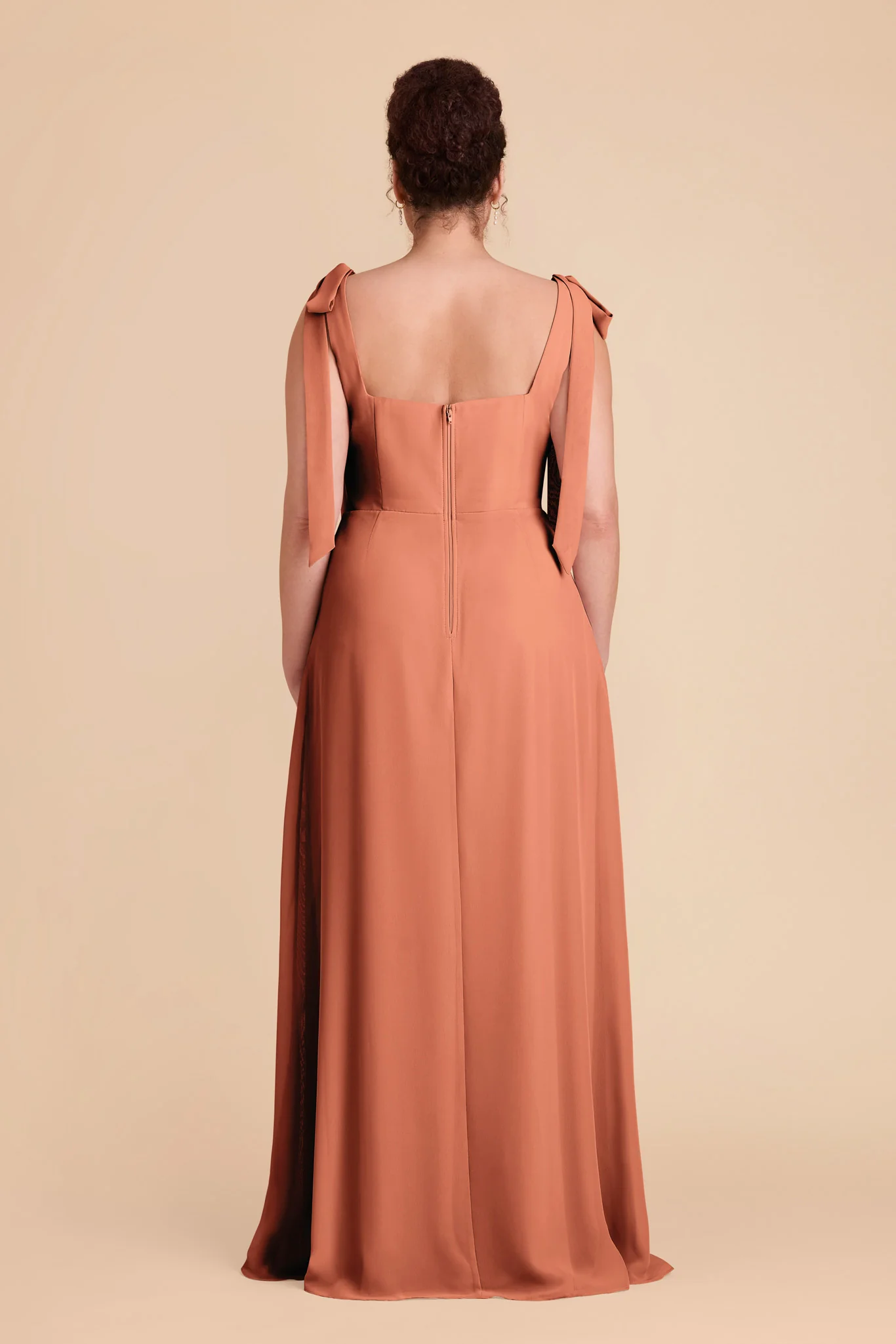 Alex Chiffon Dress - Terracotta - Image 10