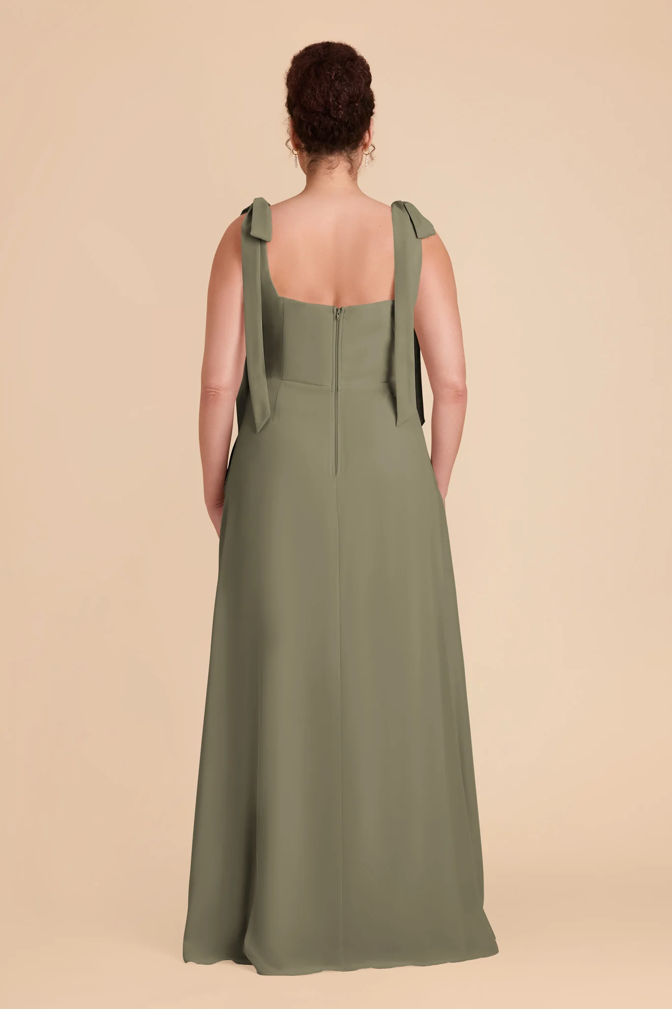 Alex Chiffon Dress - Thyme - Image 11