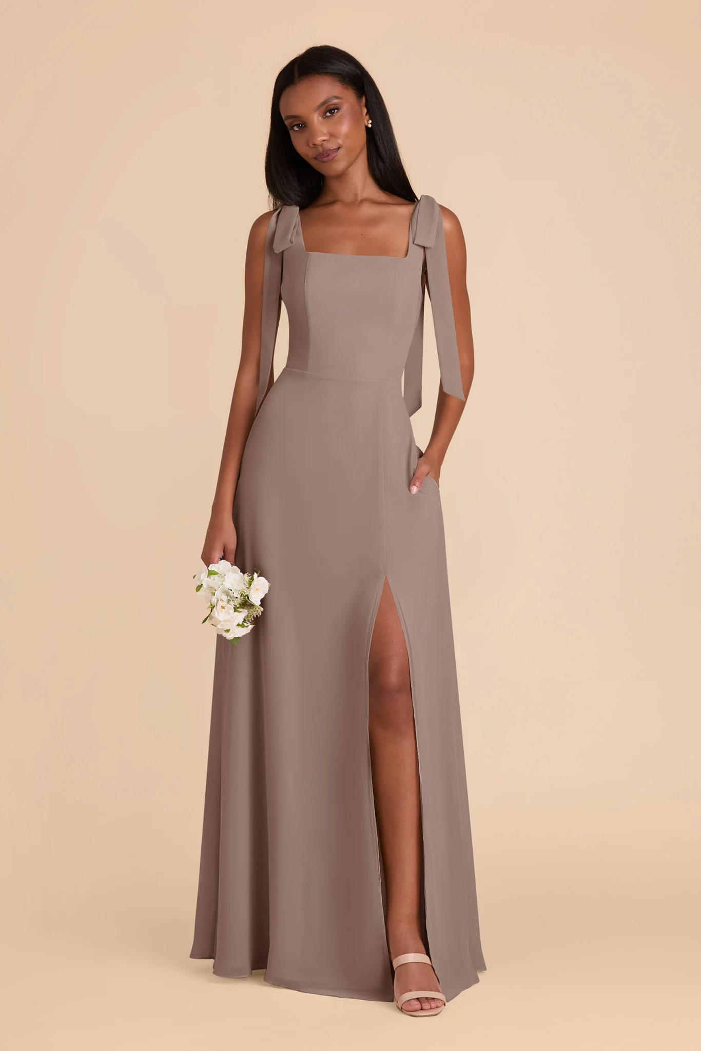 Alex Chiffon Dress - Toffee - Image 3