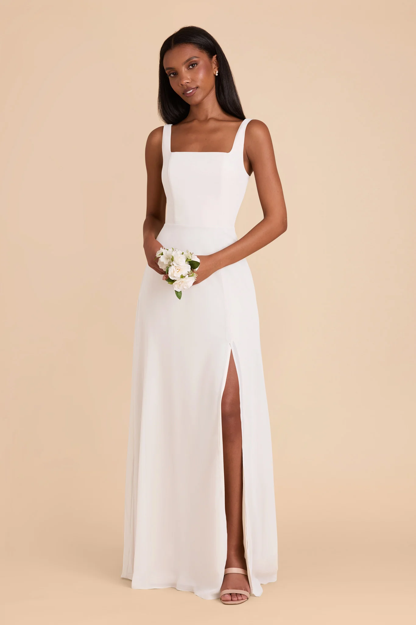 Alex Chiffon Dress - White - Image 3