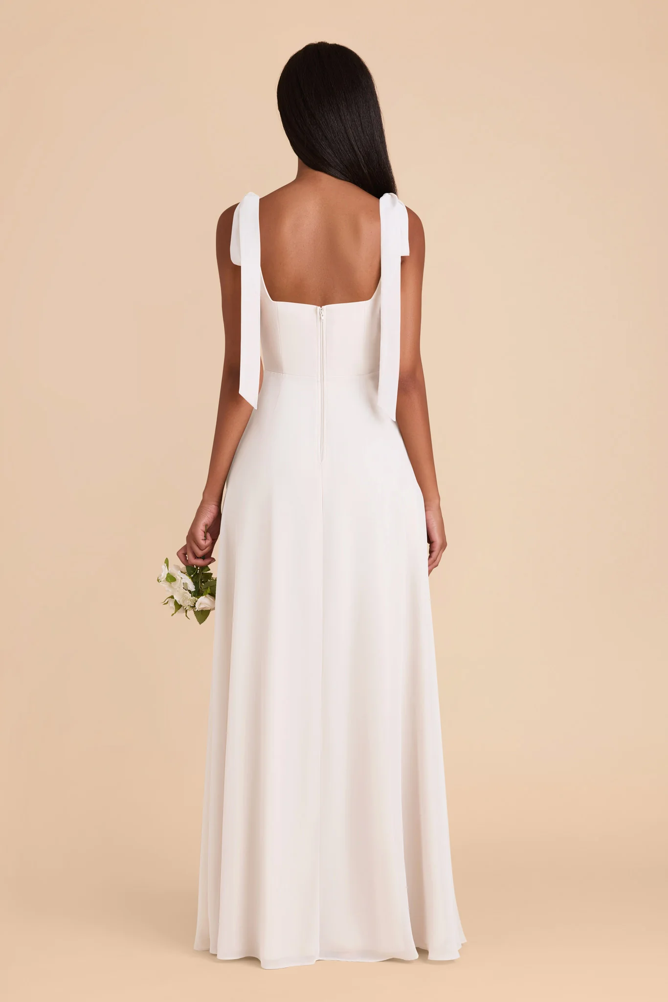 Alex Chiffon Dress - White - Image 4