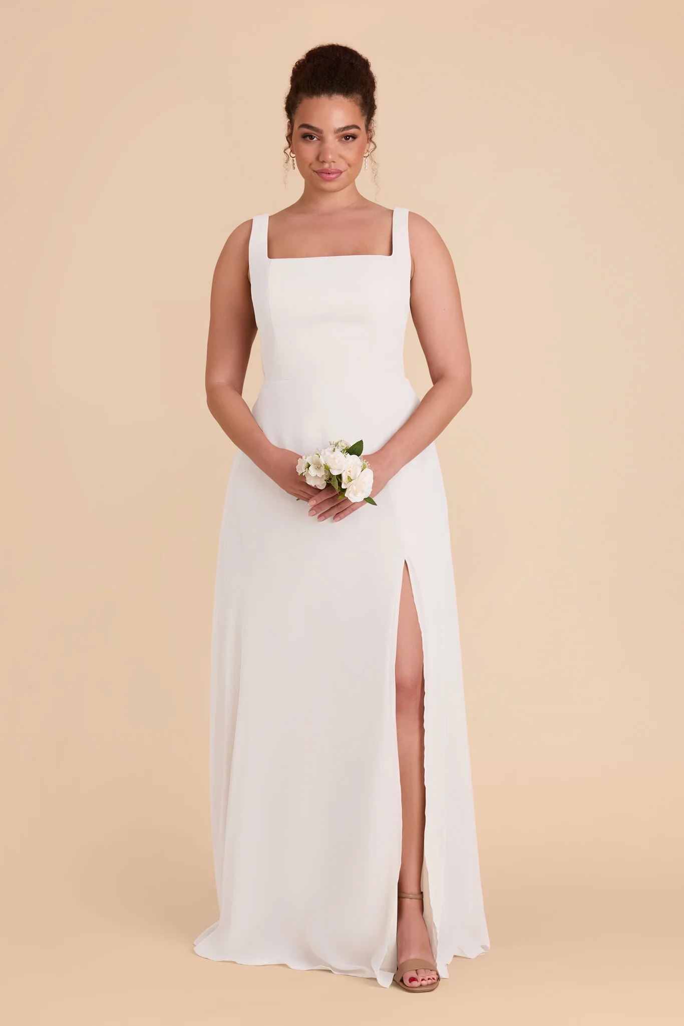 Alex Chiffon Dress - White - Image 5