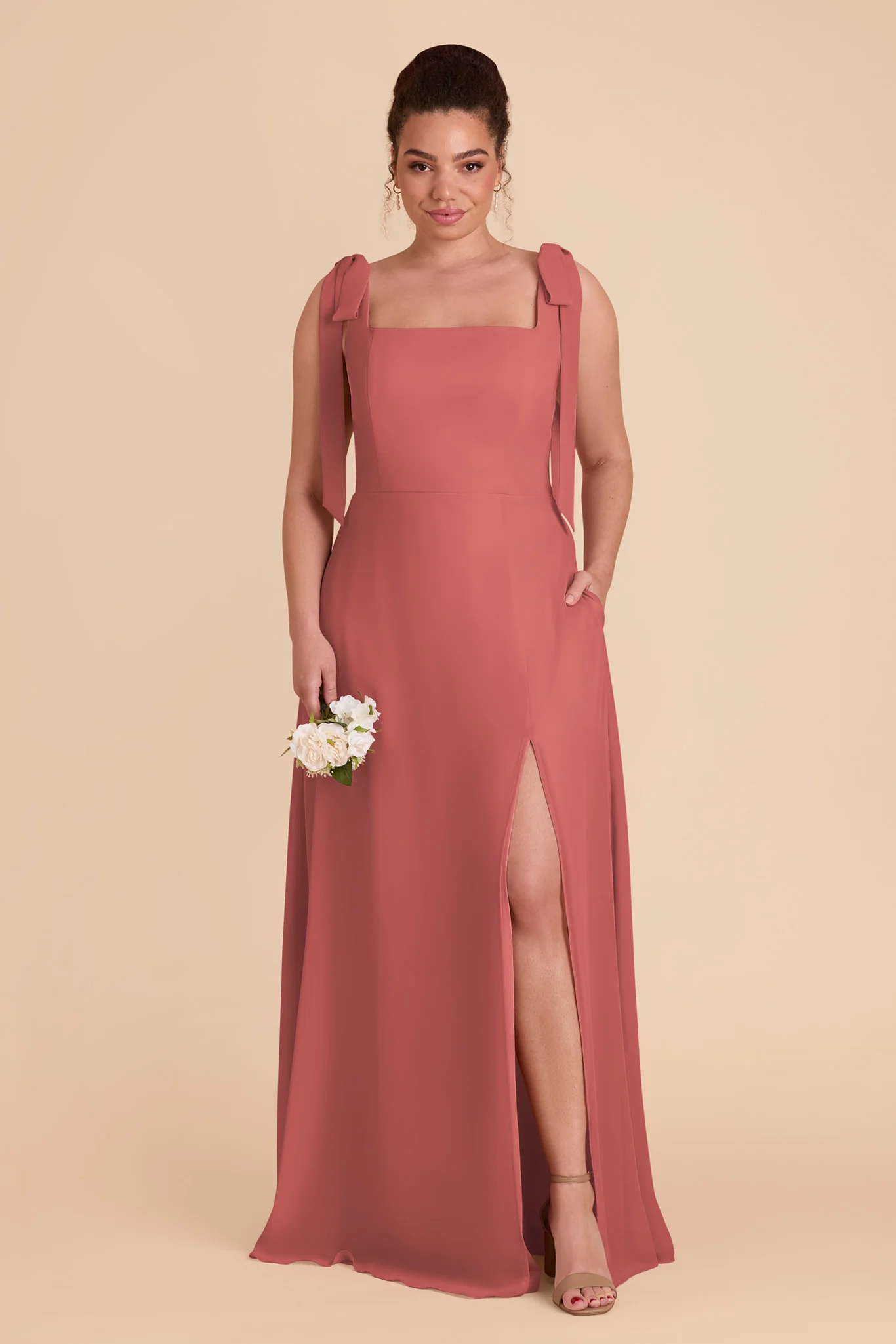 Alex Chiffon Dress - Wild Rose - Image 8