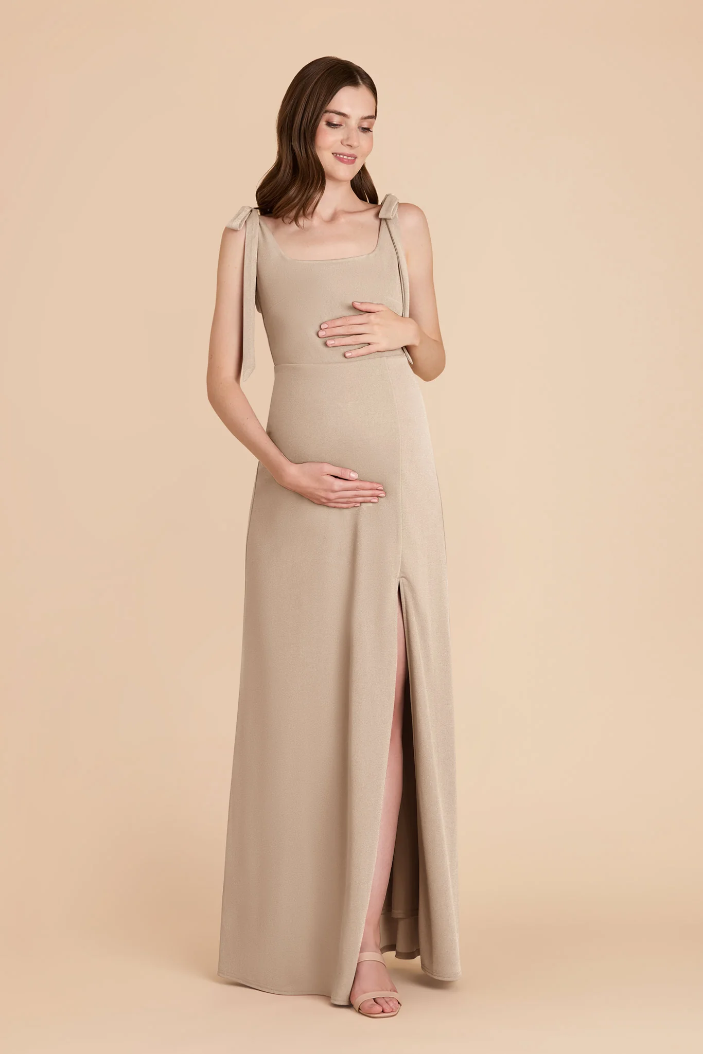 Alex Crepe Dress - Almond - Image 6