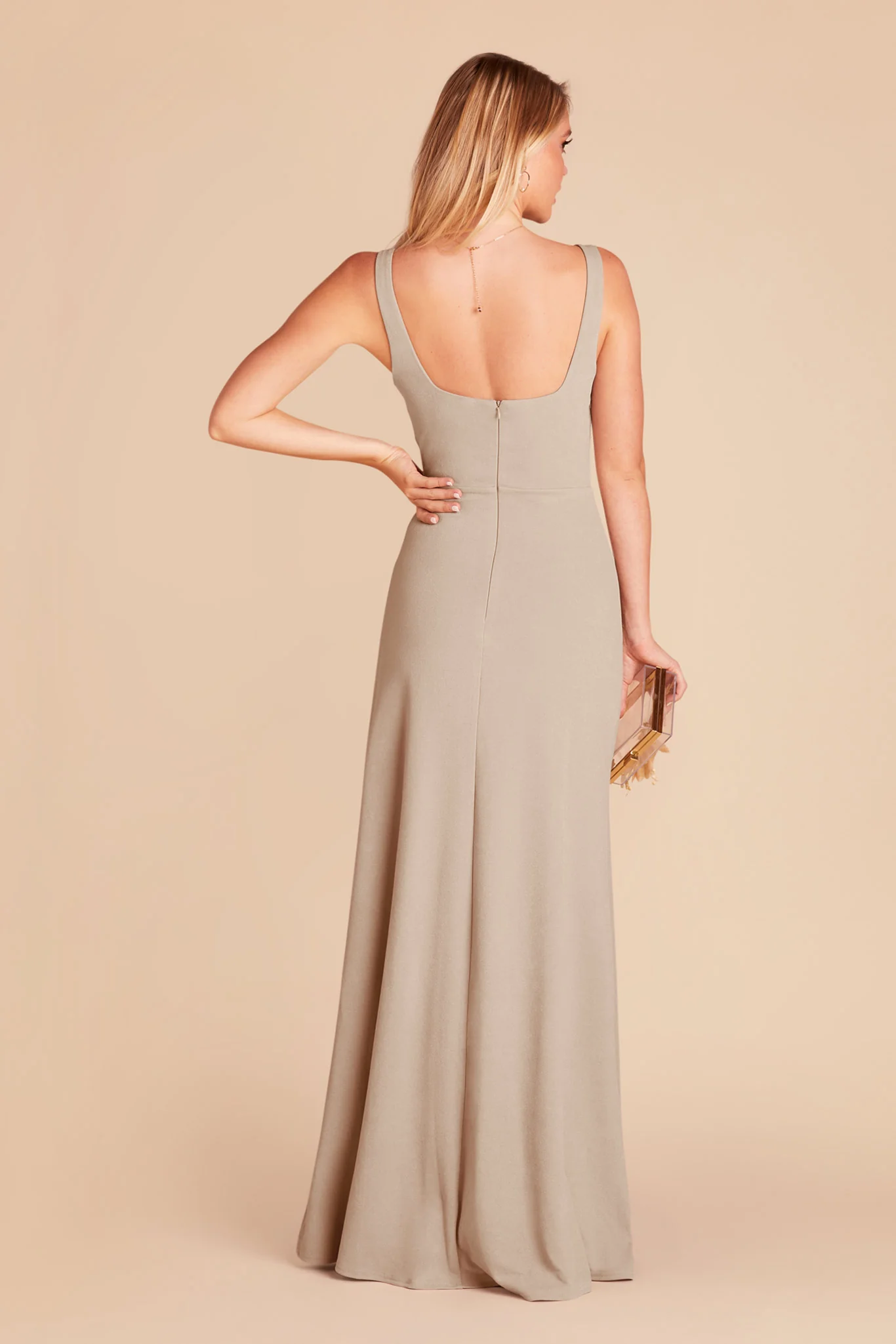 Alex Crepe Dress - Almond - Image 7