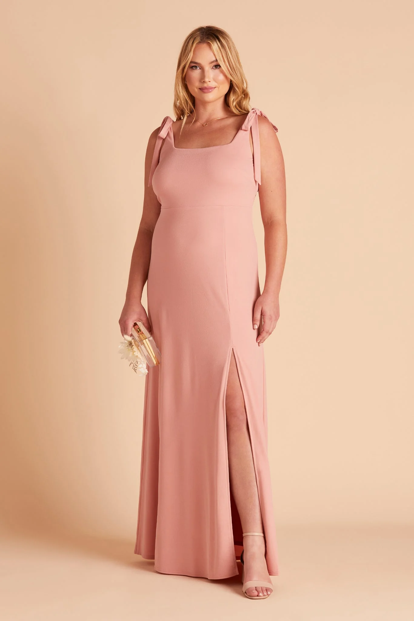 Alex Crepe Dress - Dusty Rose - Image 2