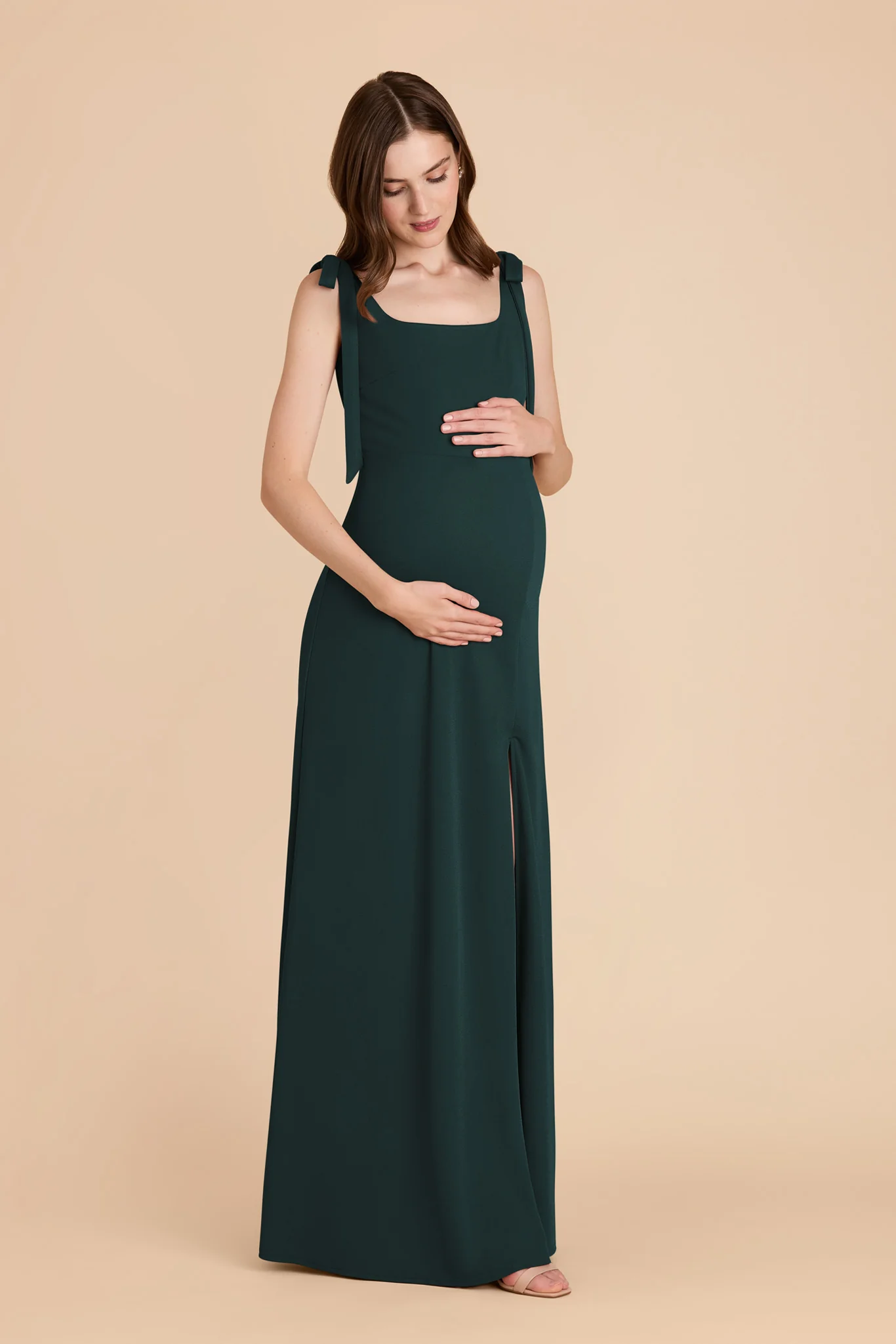 Alex Crepe Dress - Emerald - Image 2