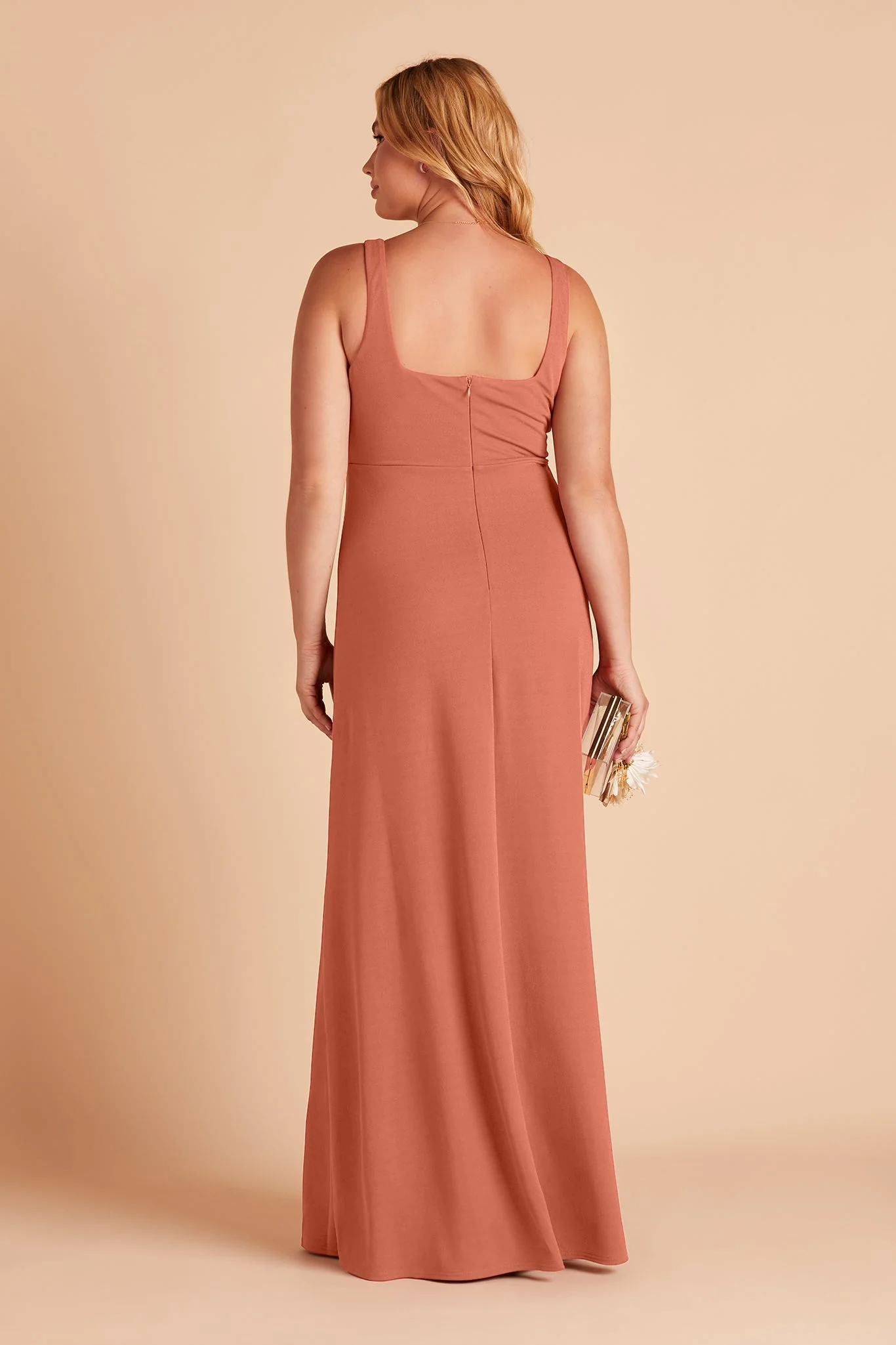 Alex Crepe Dress - Terracotta - Image 16