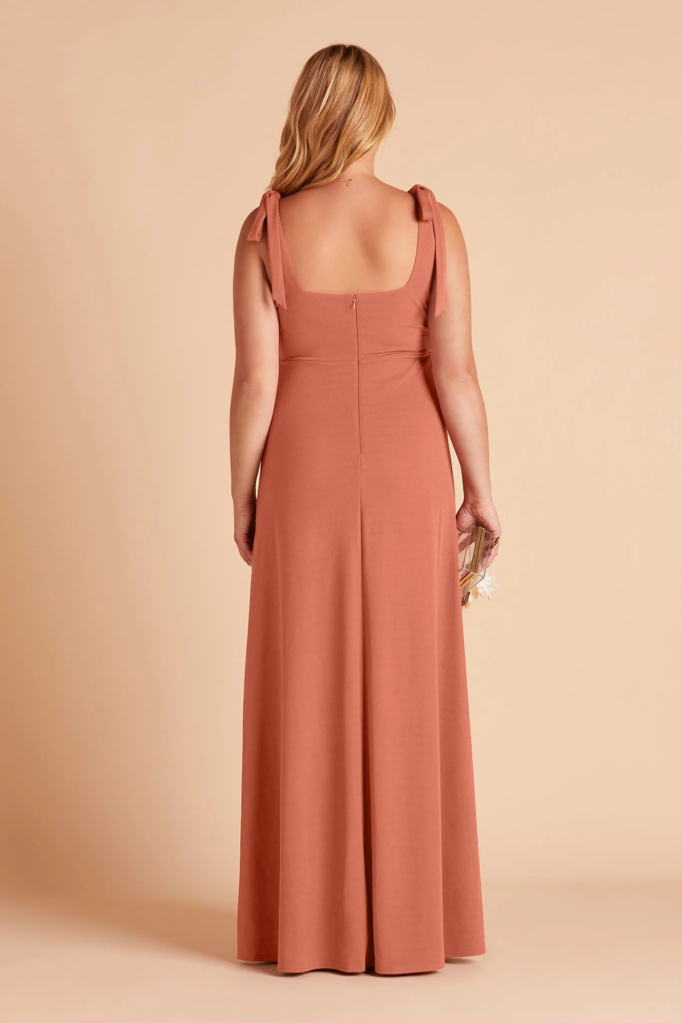 Alex Crepe Dress - Terracotta - Image 17