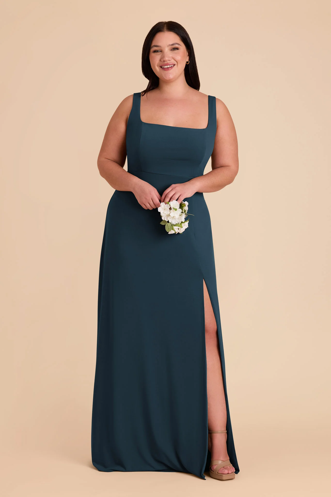 Alex Luxe Stretch Knit Dress - Dark Teal - Image 12