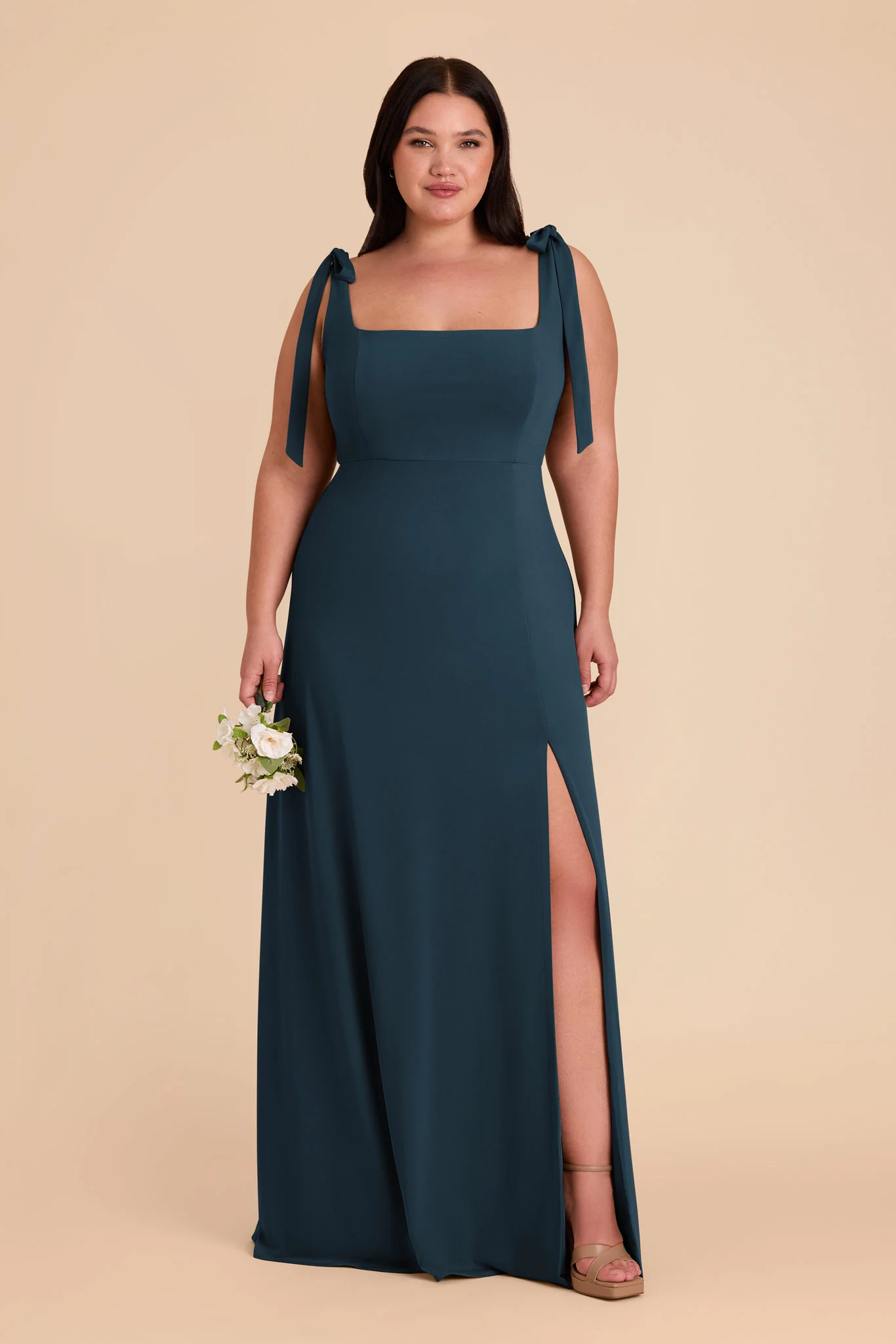 Alex Luxe Stretch Knit Dress - Dark Teal - Image 13