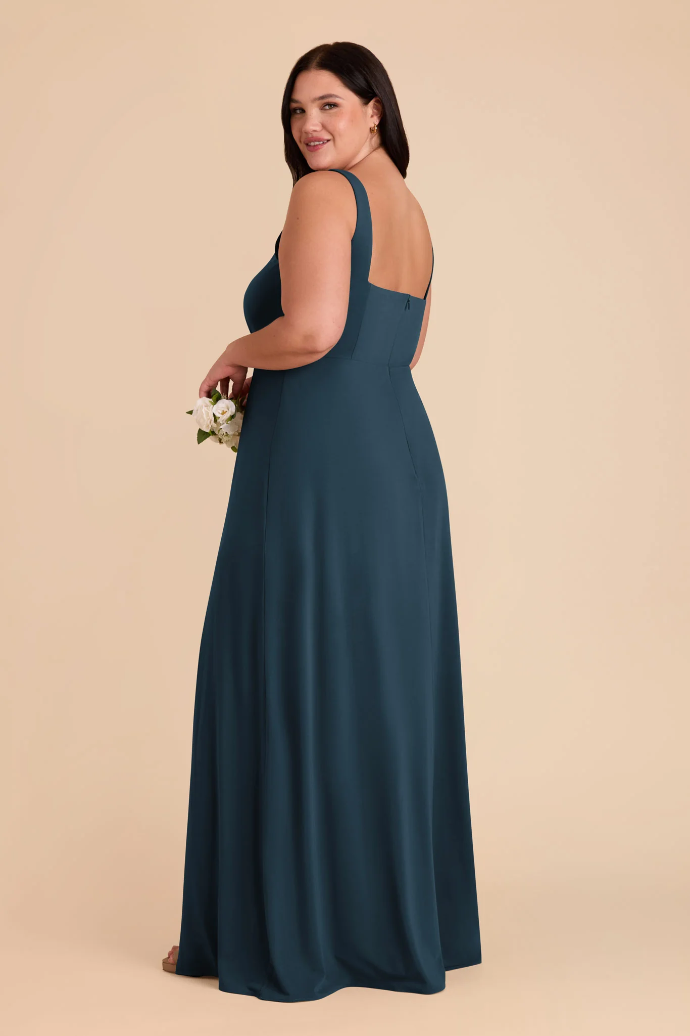 Alex Luxe Stretch Knit Dress - Dark Teal - Image 15