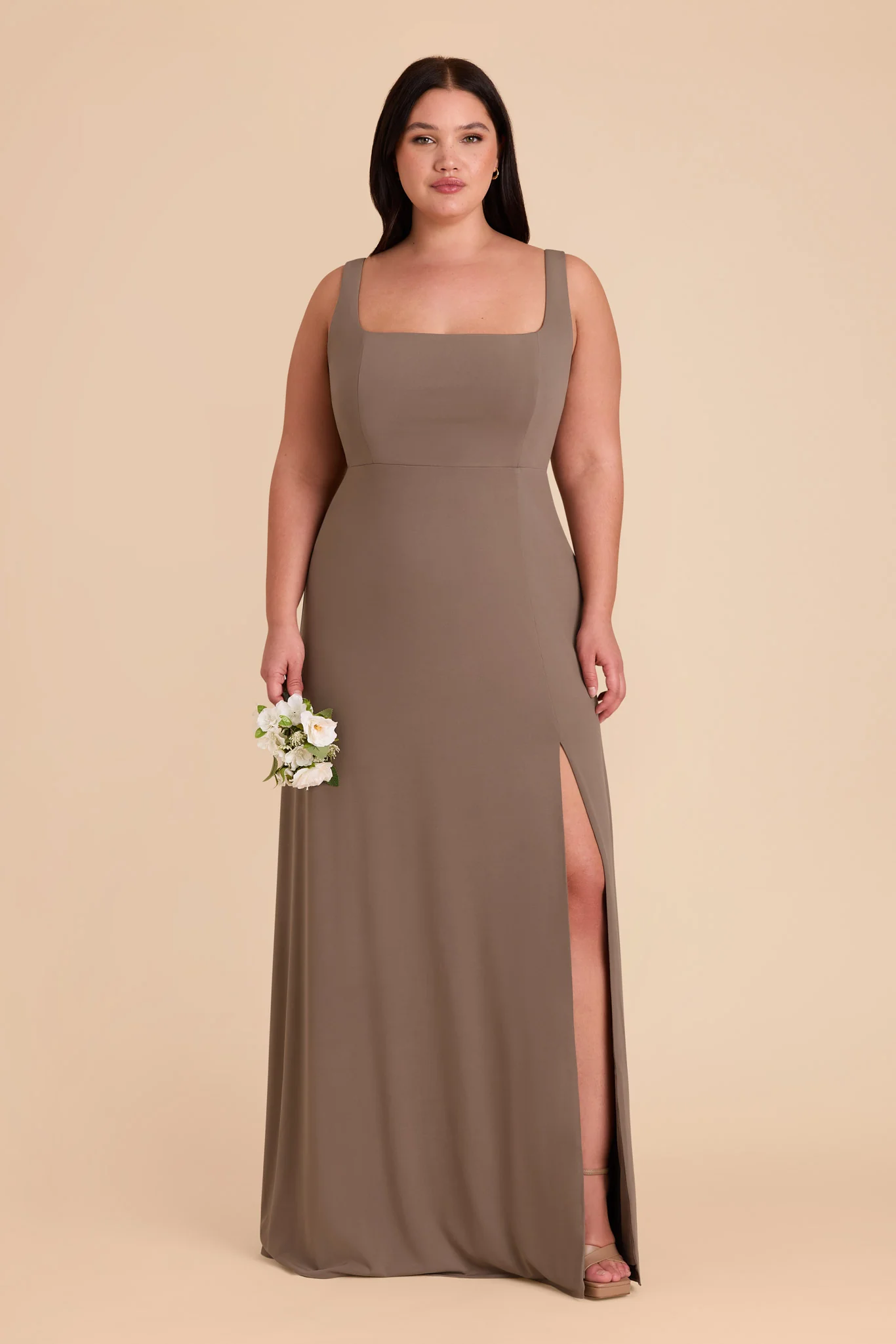 Alex Luxe Stretch Knit Dress - Mocha - Image 12